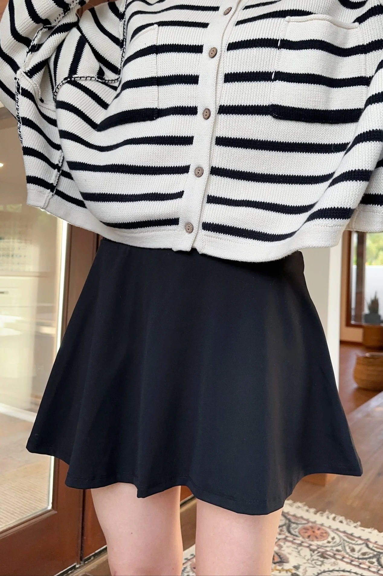 Dance With Me Tennis Skort in Black - Image 2