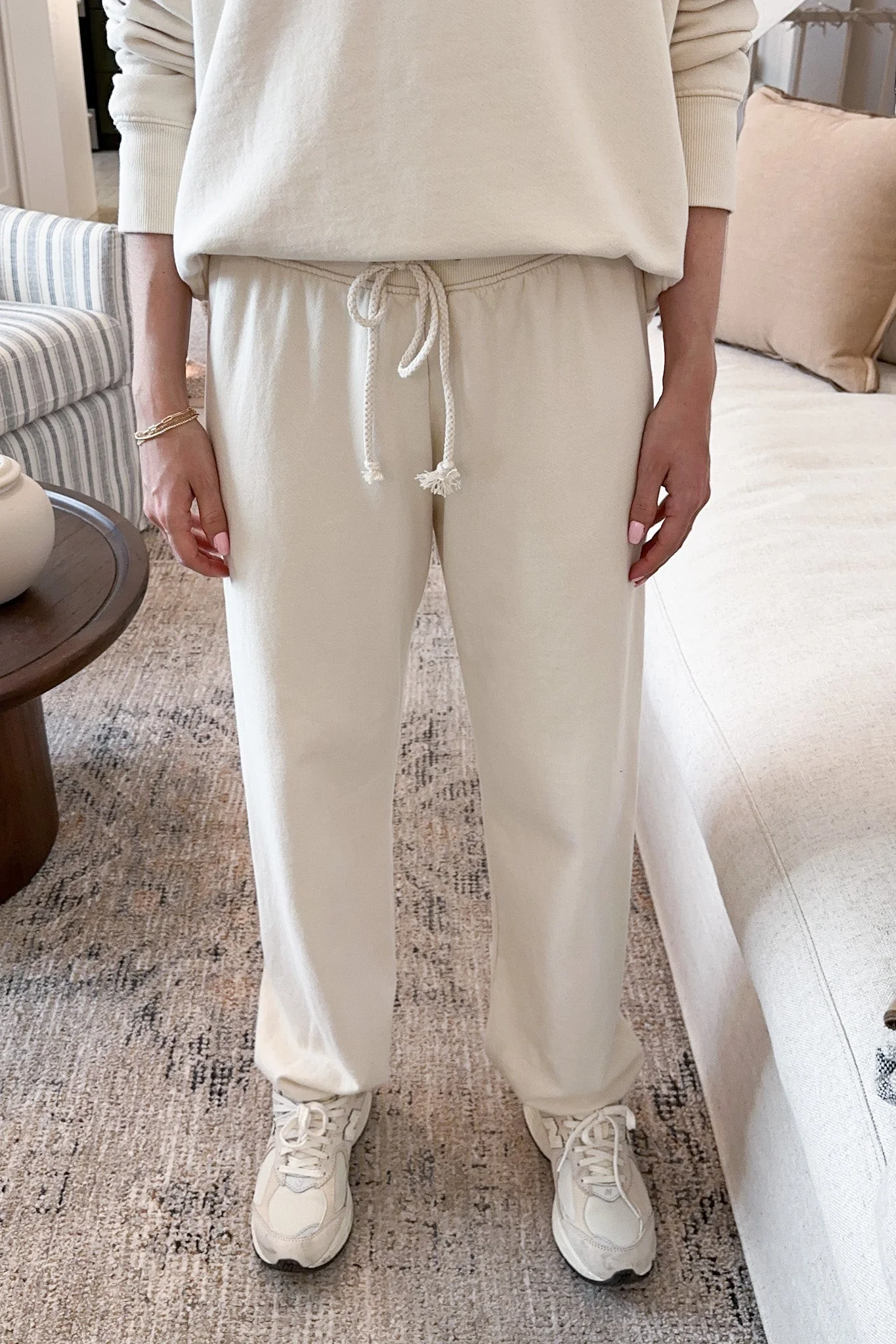Daydreamer Organic Cotton Joggers in Natural