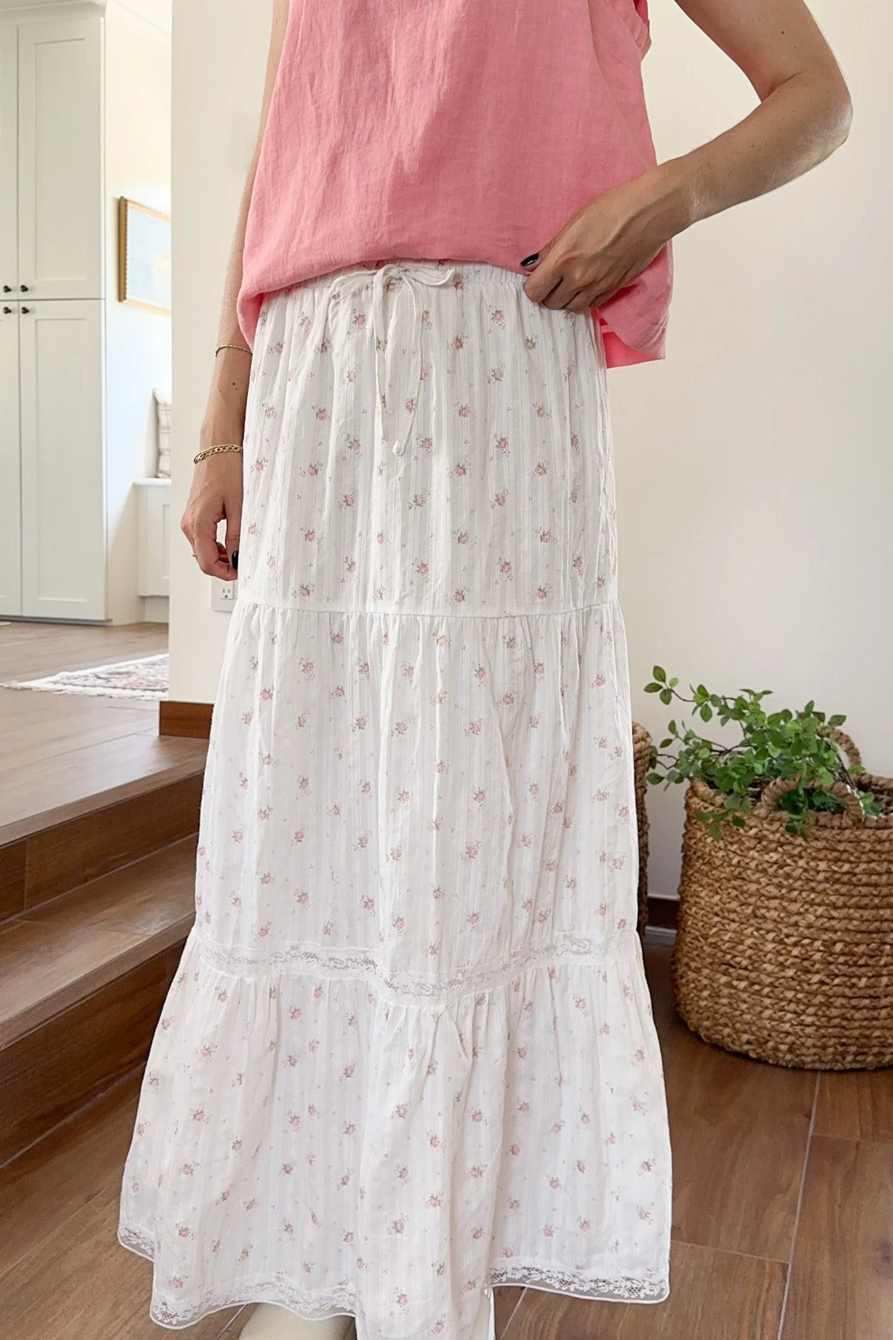 Delilah Floral Print Tiered Skirt