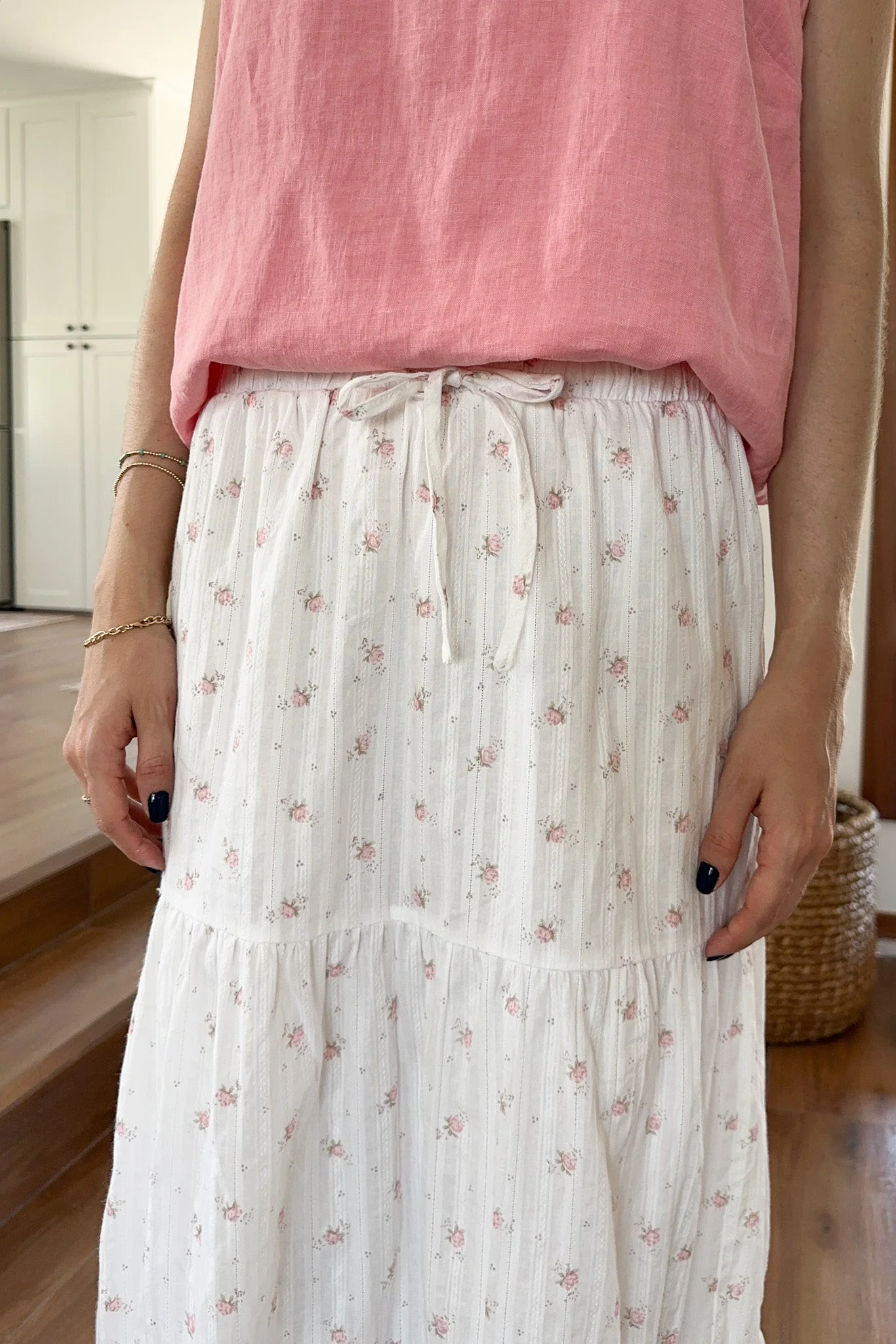 Delilah Floral Print Tiered Skirt - Image 3