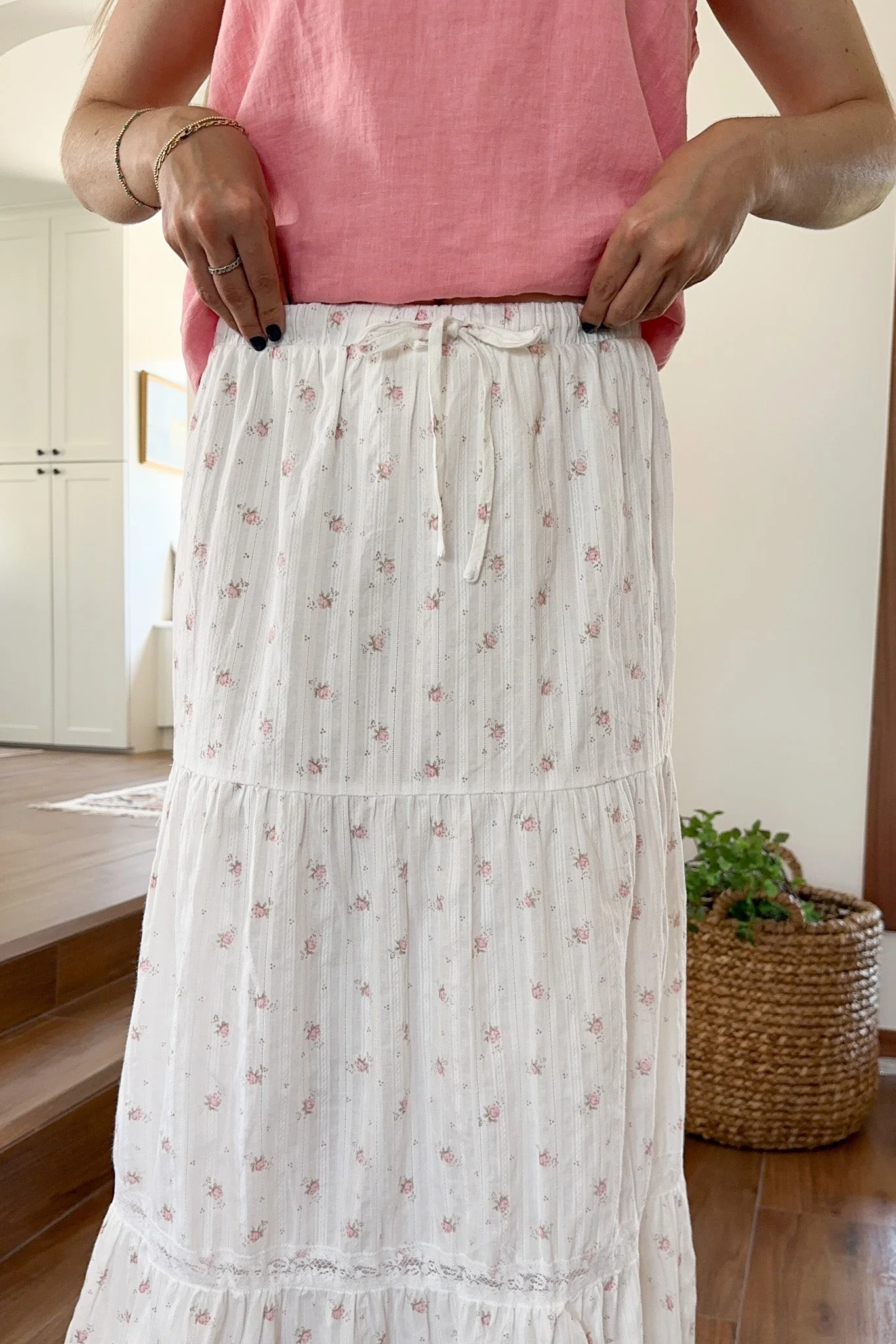 Delilah Floral Print Tiered Skirt - Image 4