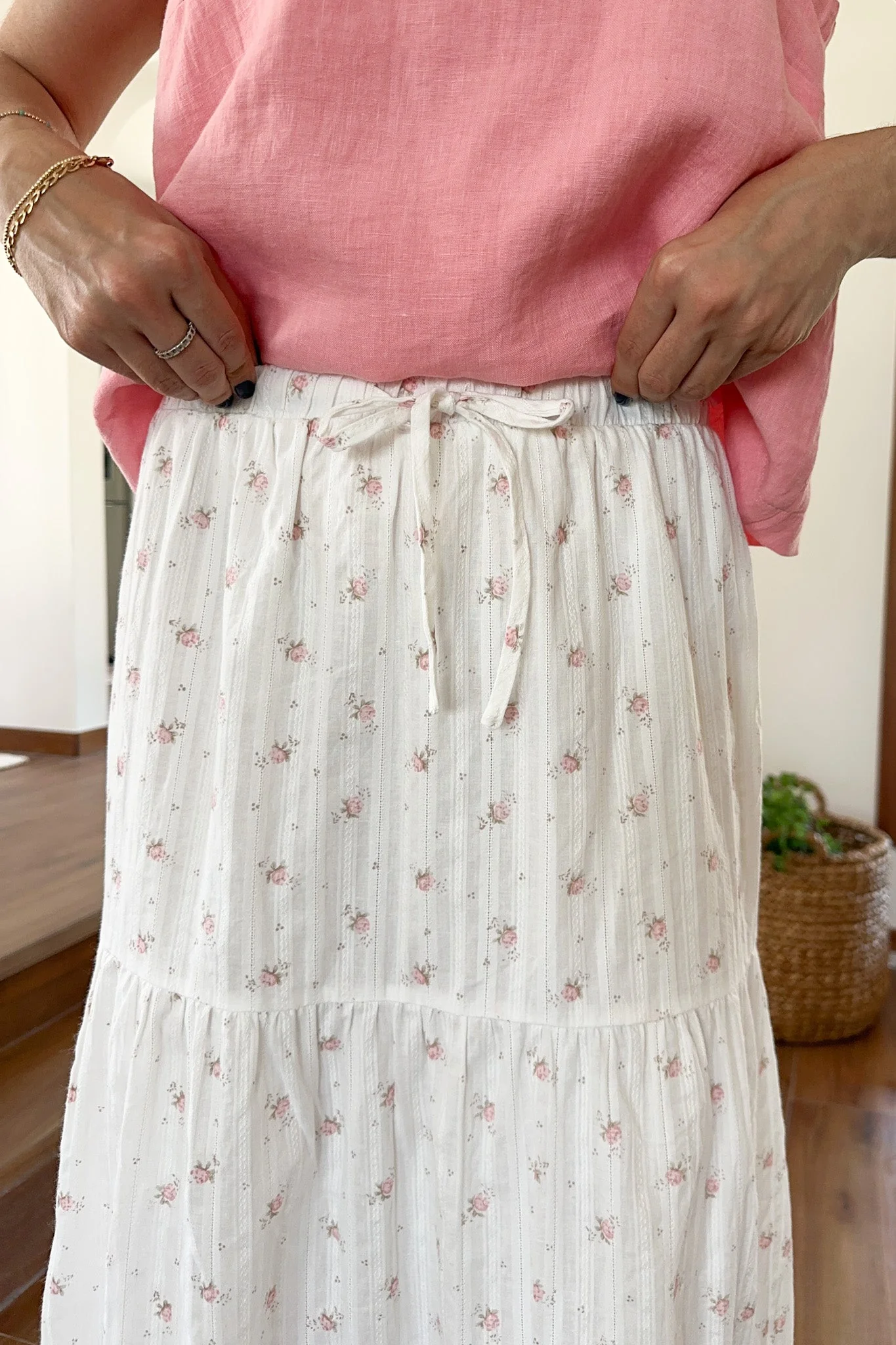 Delilah Floral Print Tiered Skirt - Image 5