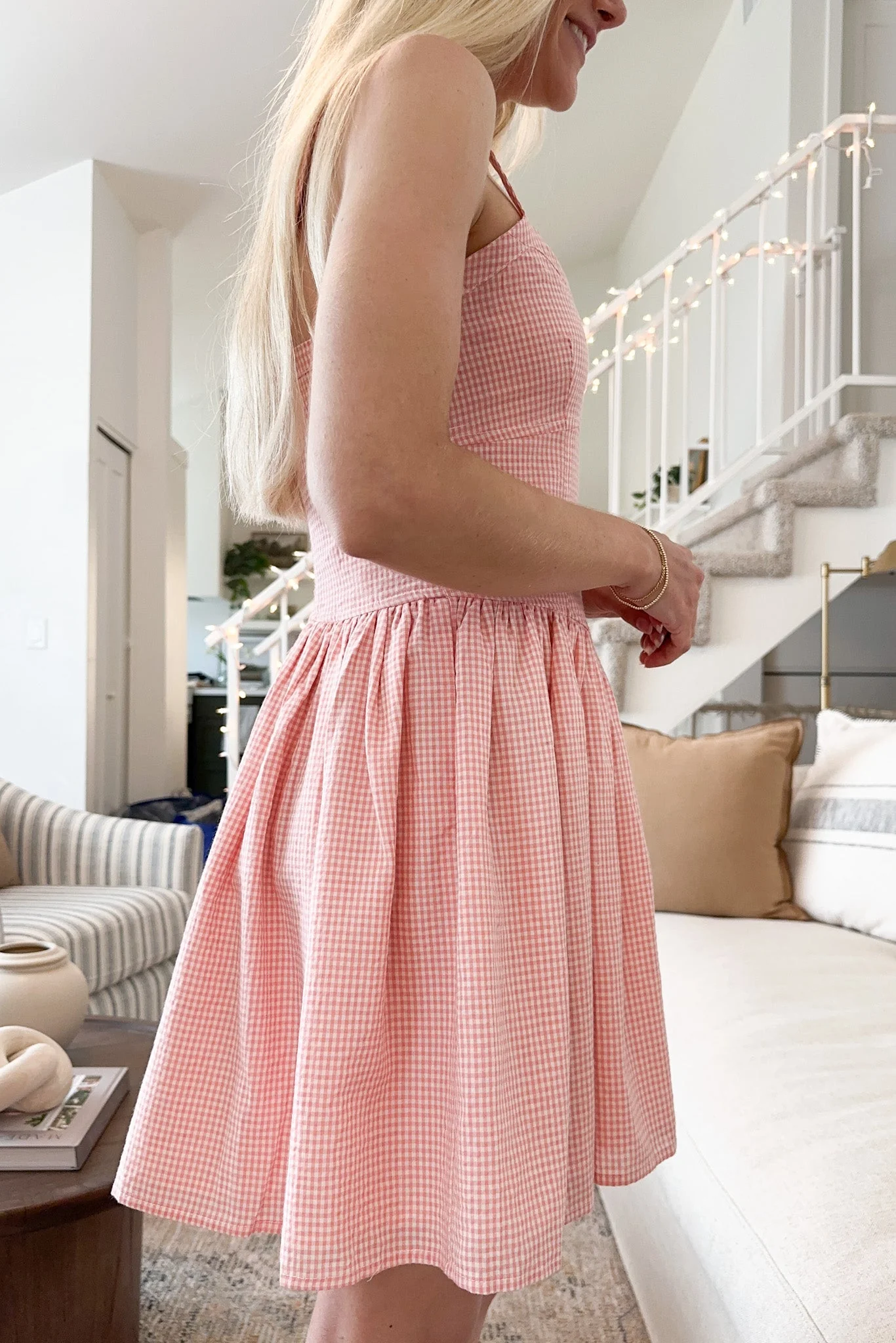 Delilah Gingham Mini Dress - Image 5