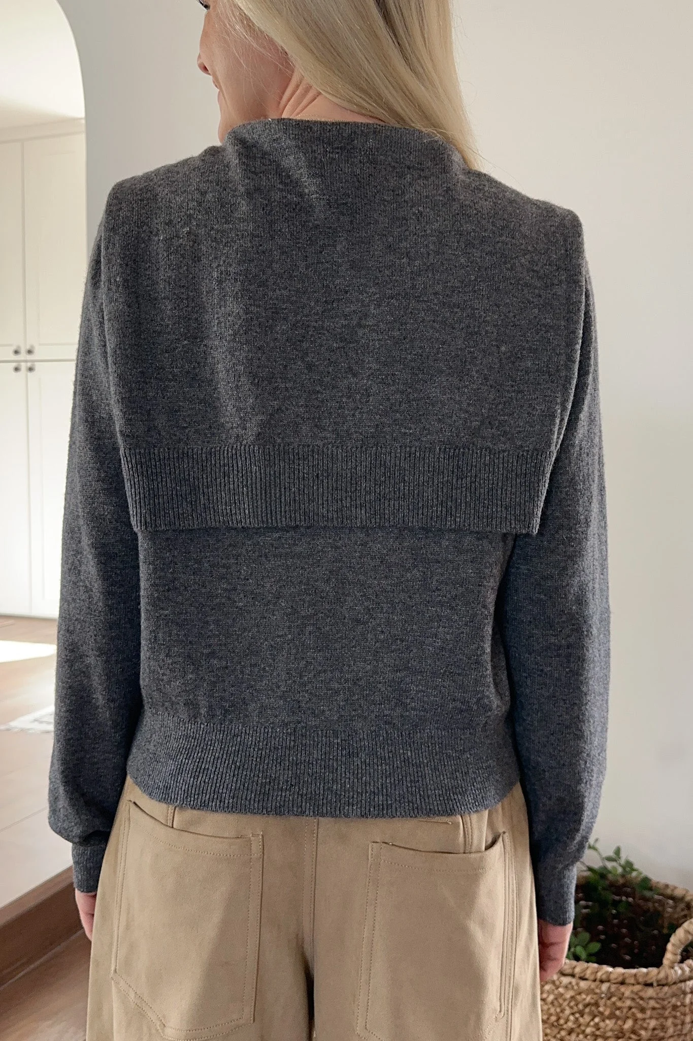 Delilah Round Neck Twofer Pullover Sweater - Image 4