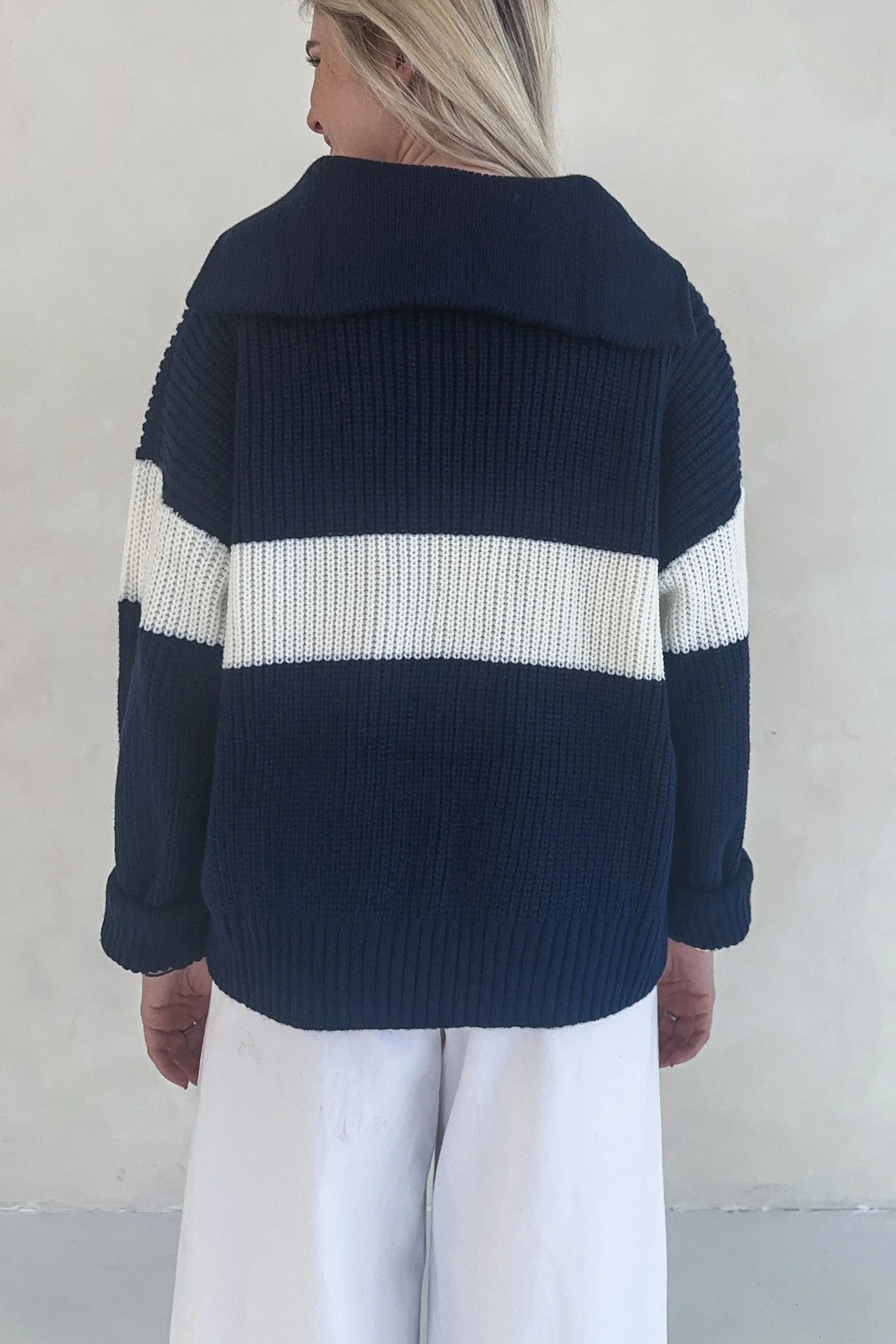 Dempsey Quarter Zip Long Sleeve Polo Sweater - Image 3