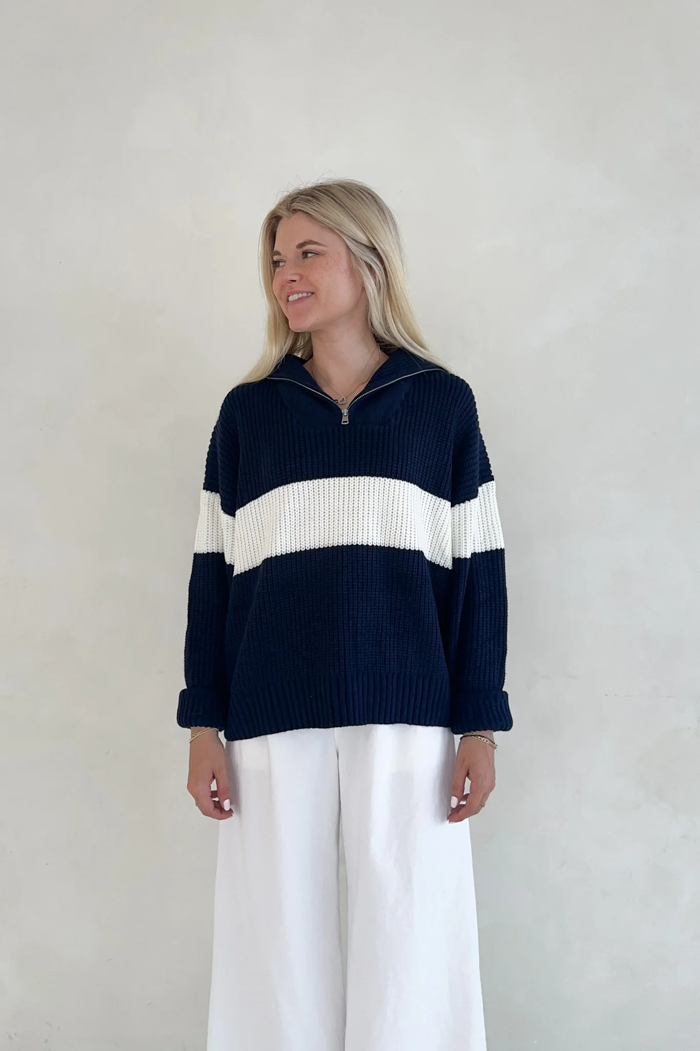 Dempsey Quarter Zip Long Sleeve Polo Sweater - Image 5
