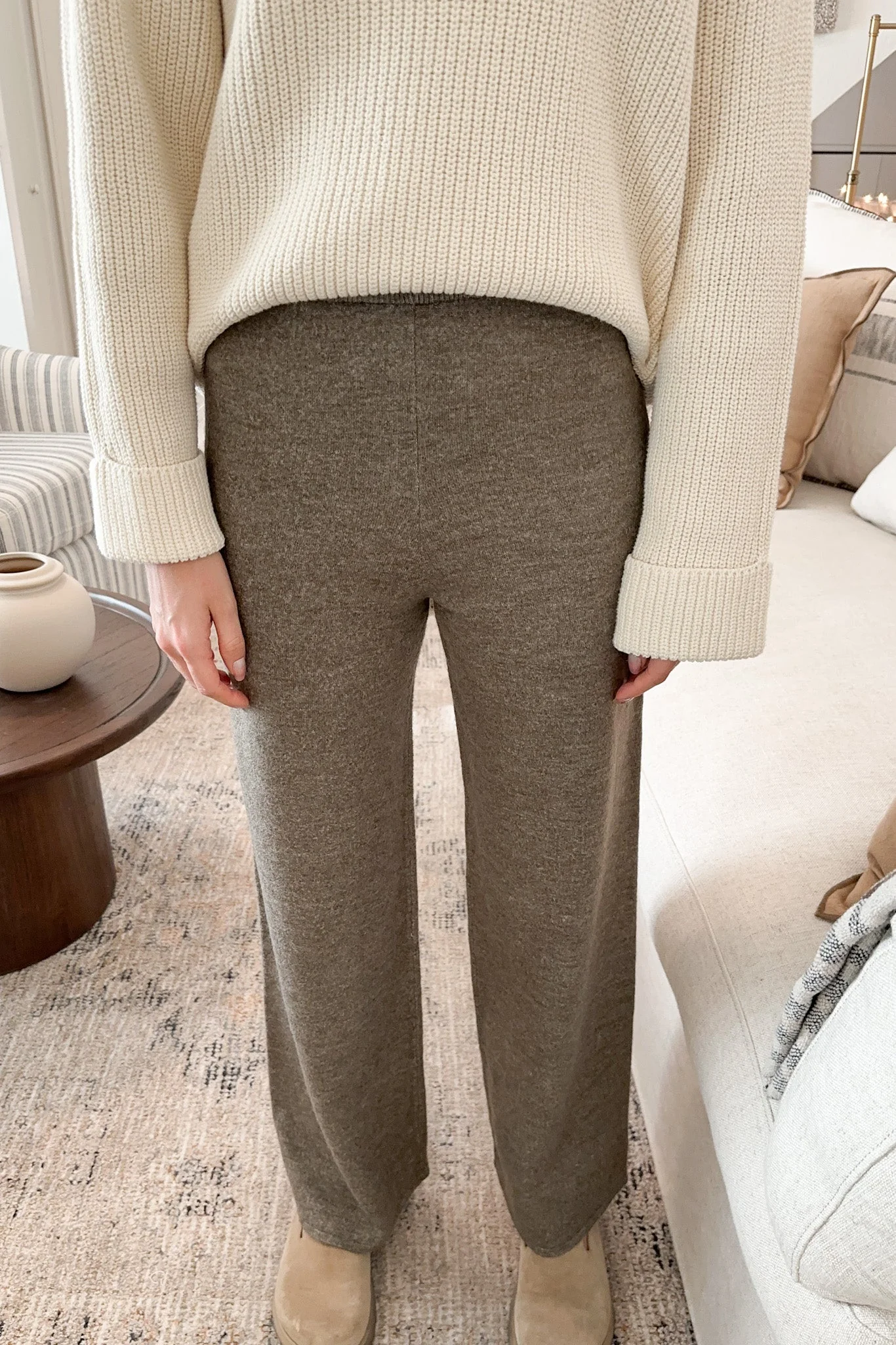 Dunes Straight Leg Sweater Pants in Field Grey