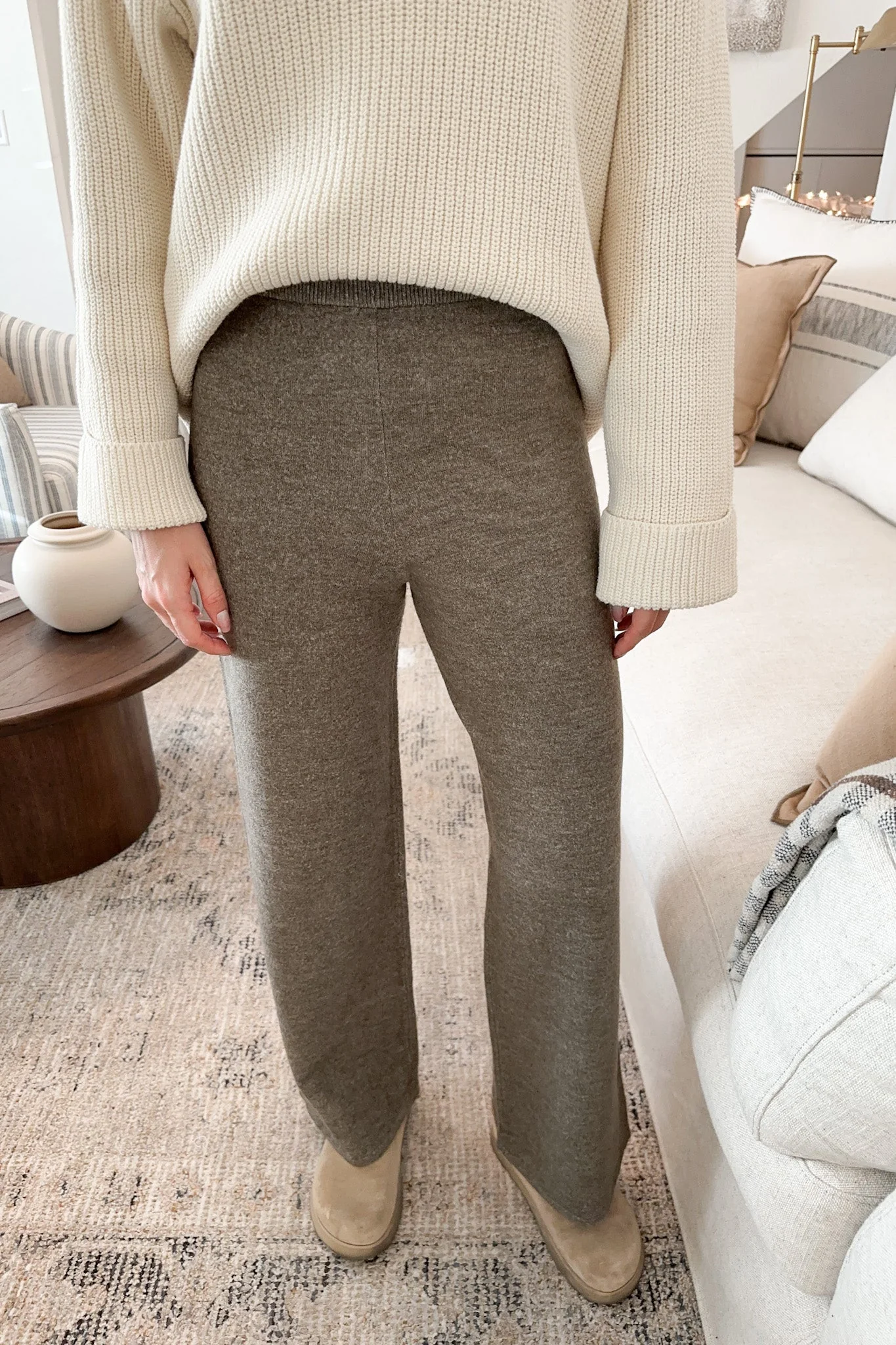 Dunes Straight Leg Sweater Pants in Field Grey - Image 3