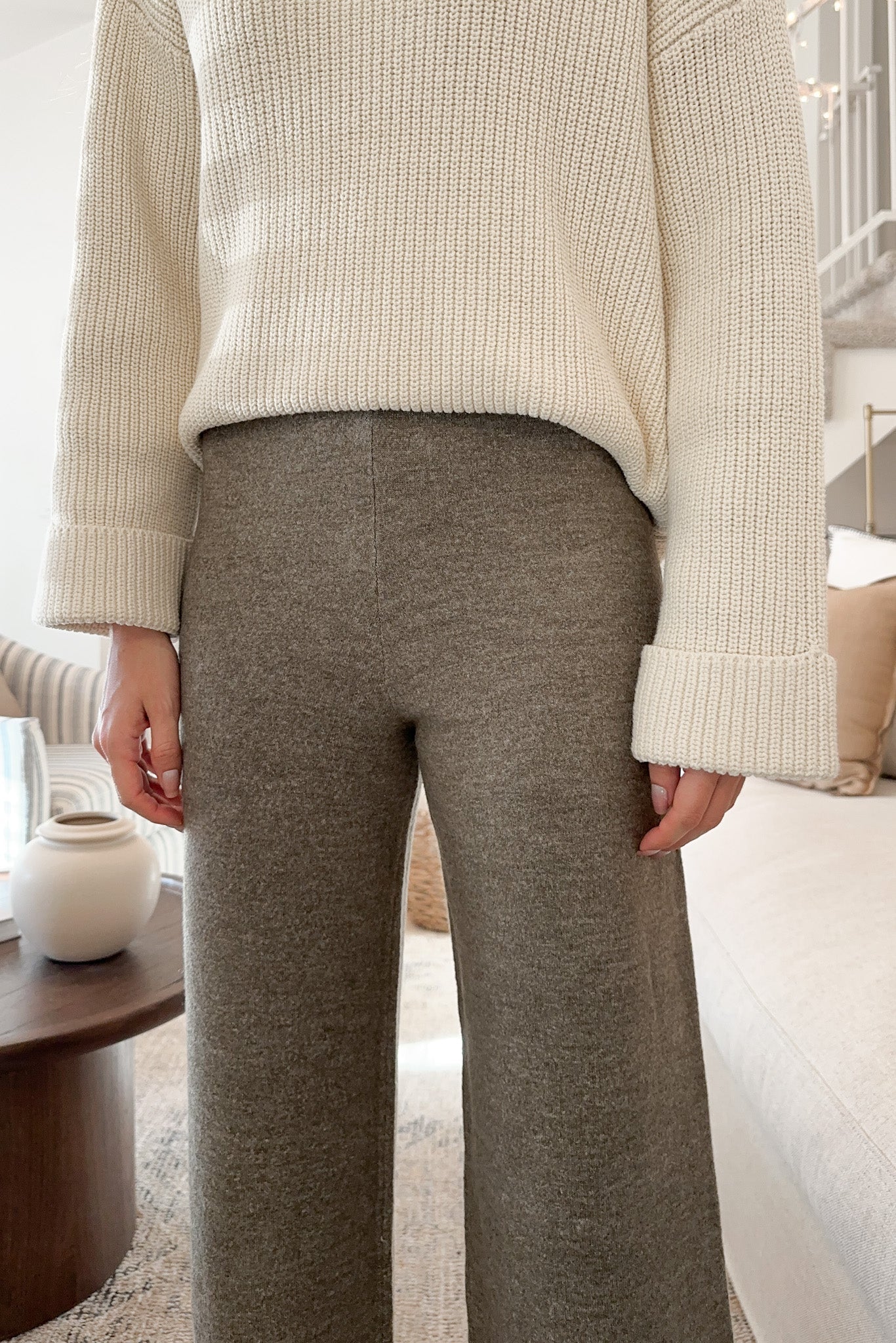 Dunes Straight Leg Sweater Pants in Field Grey - Image 4