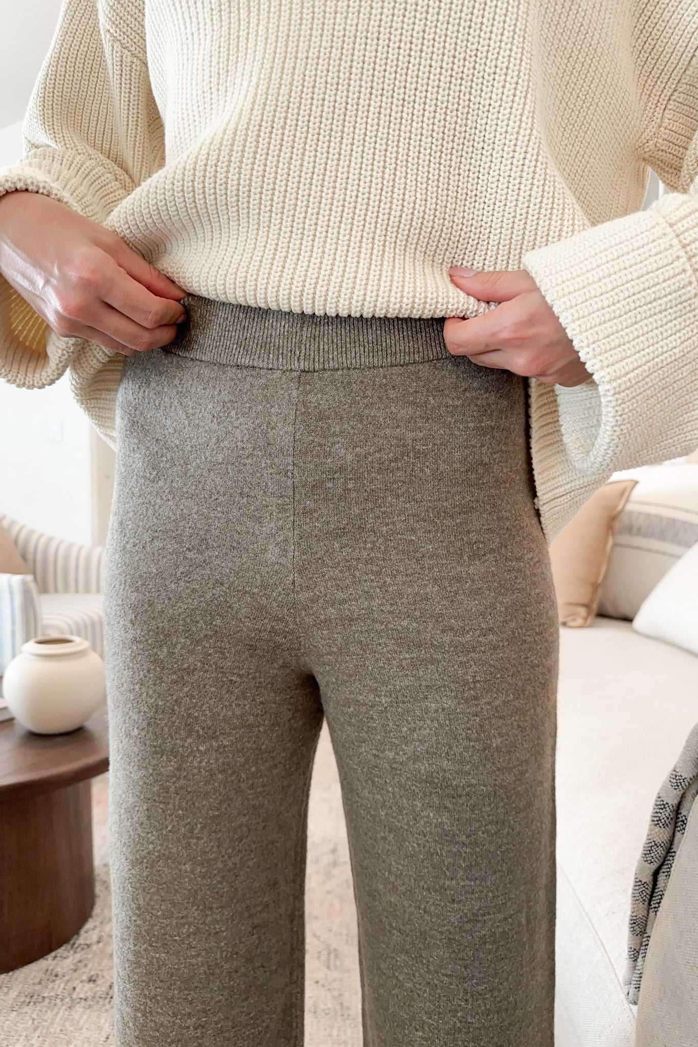 Dunes Straight Leg Sweater Pants in Field Grey - Image 5