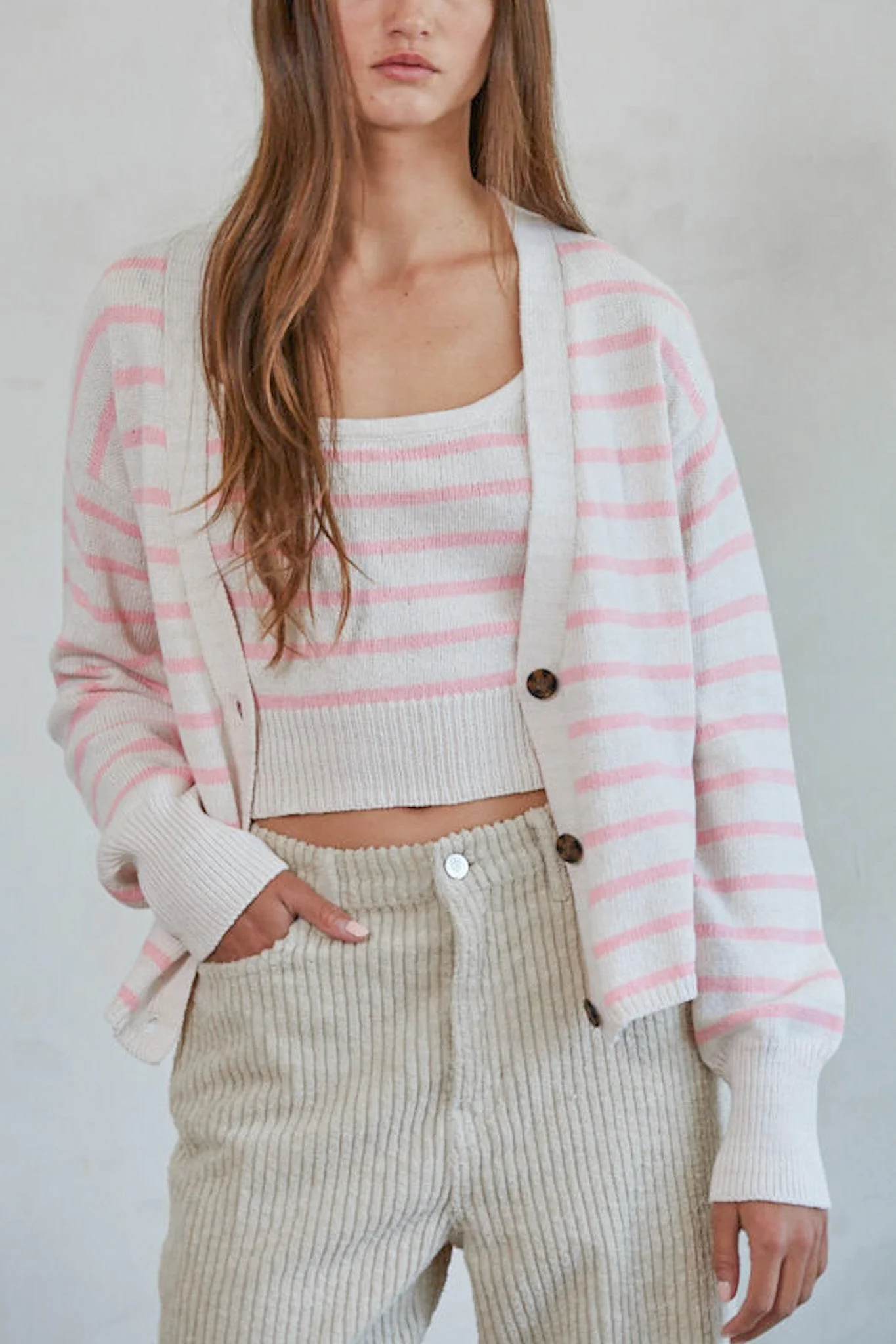 Ella Striped Knit Cardigan