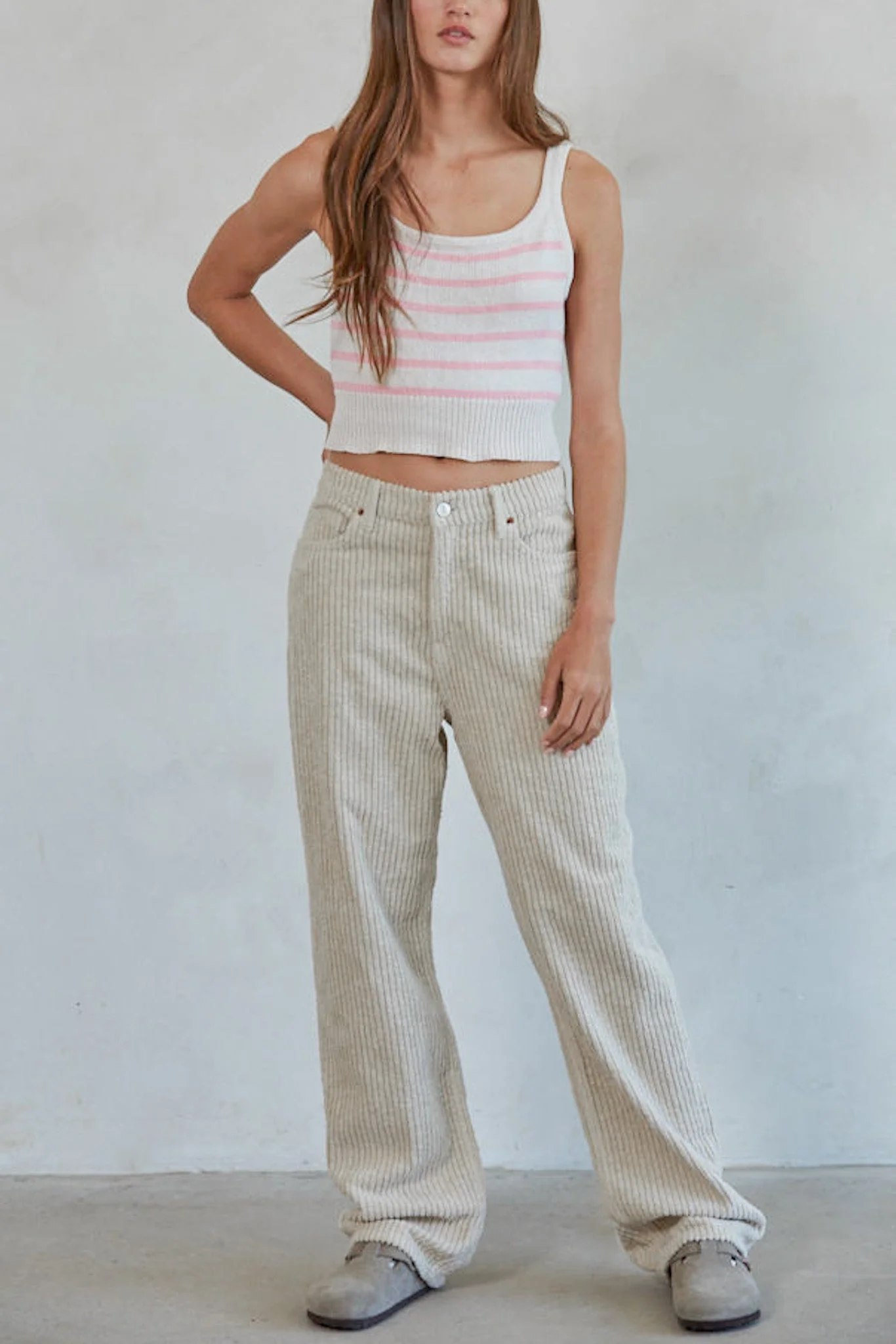 Ella Striped Knit Tank Top - Image 2