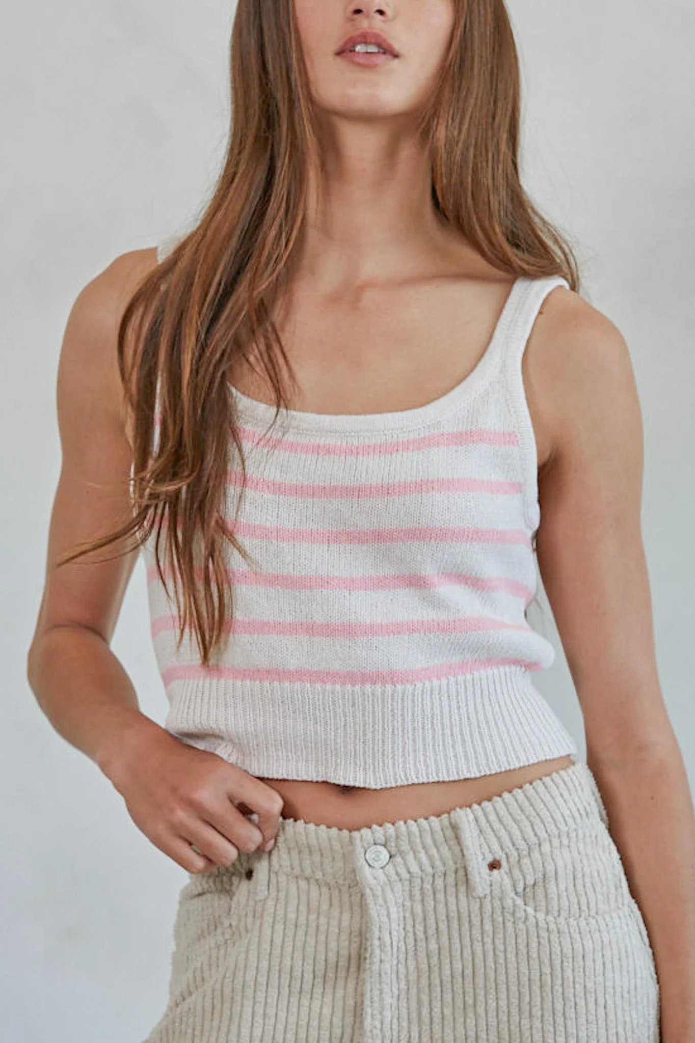 Ella Striped Knit Tank Top - Image 3