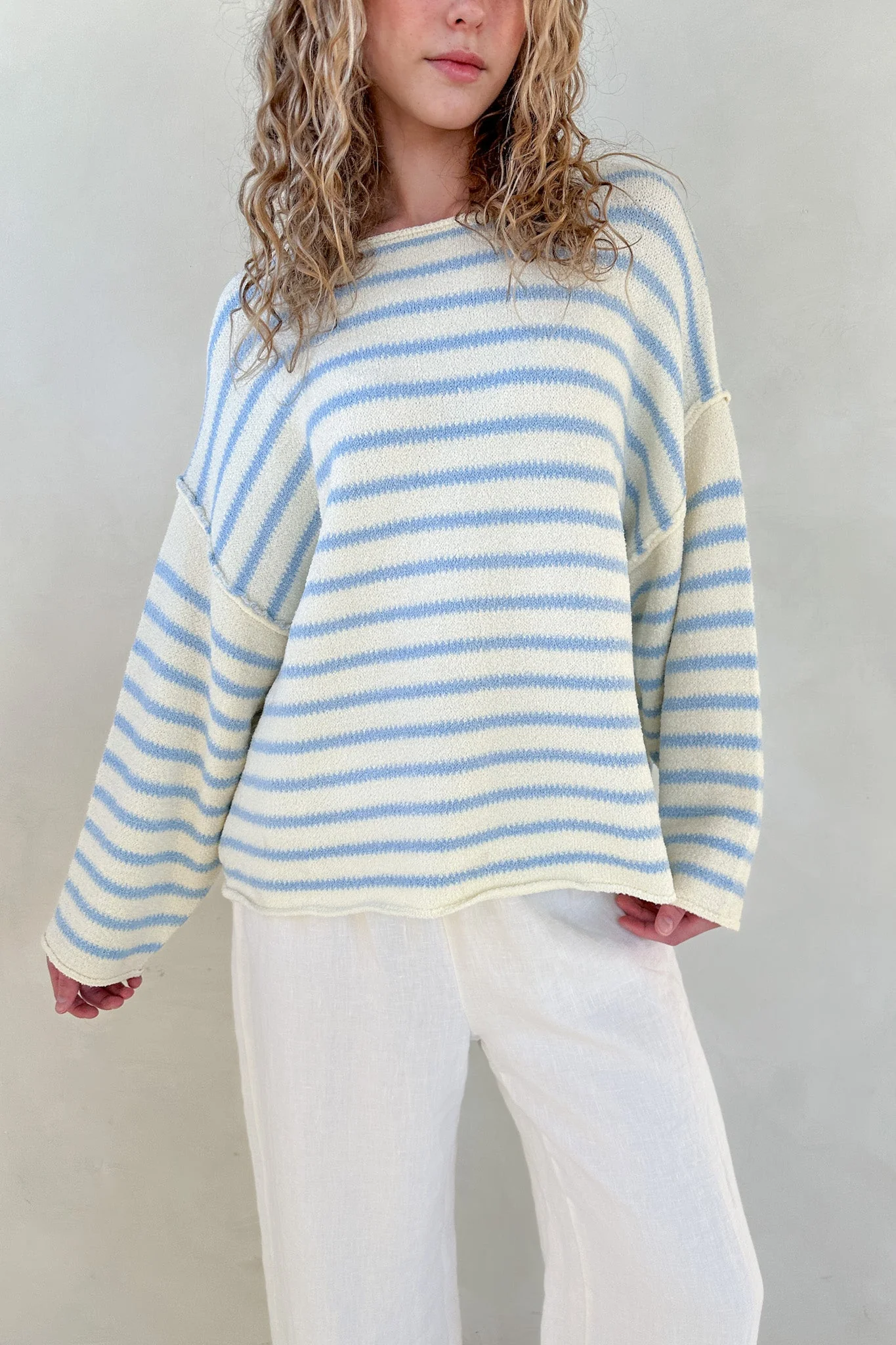Endless Summer Oversized Sweater in Coastal Blue - Image 4