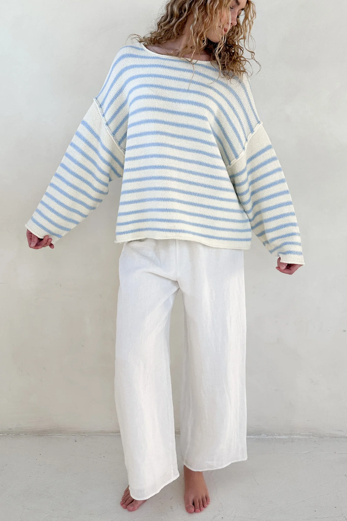 Endless Summer Oversized Sweater in Coastal Blue - Image 6