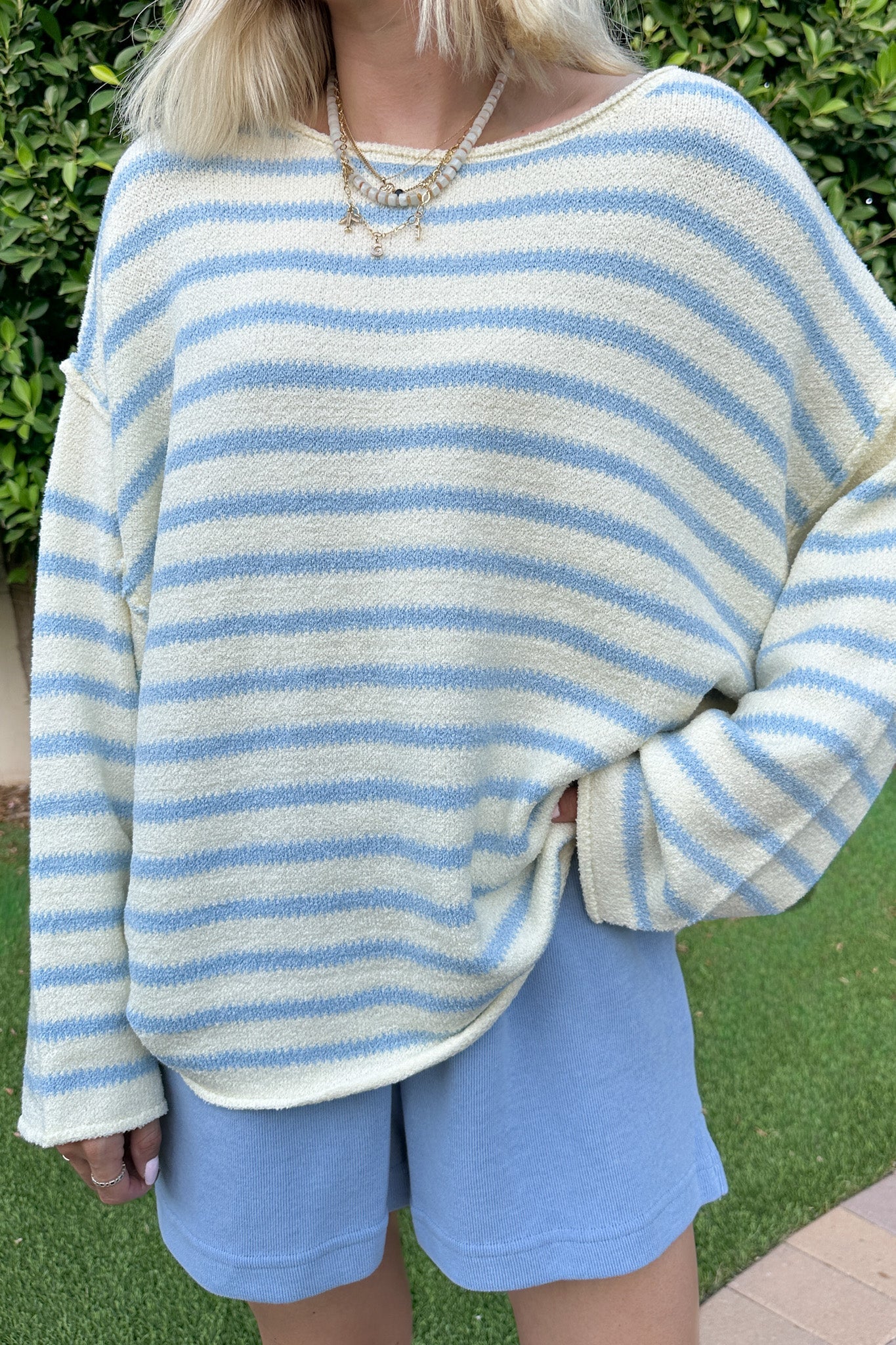 Endless Summer Oversized Sweater in Coastal Blue - Image 7