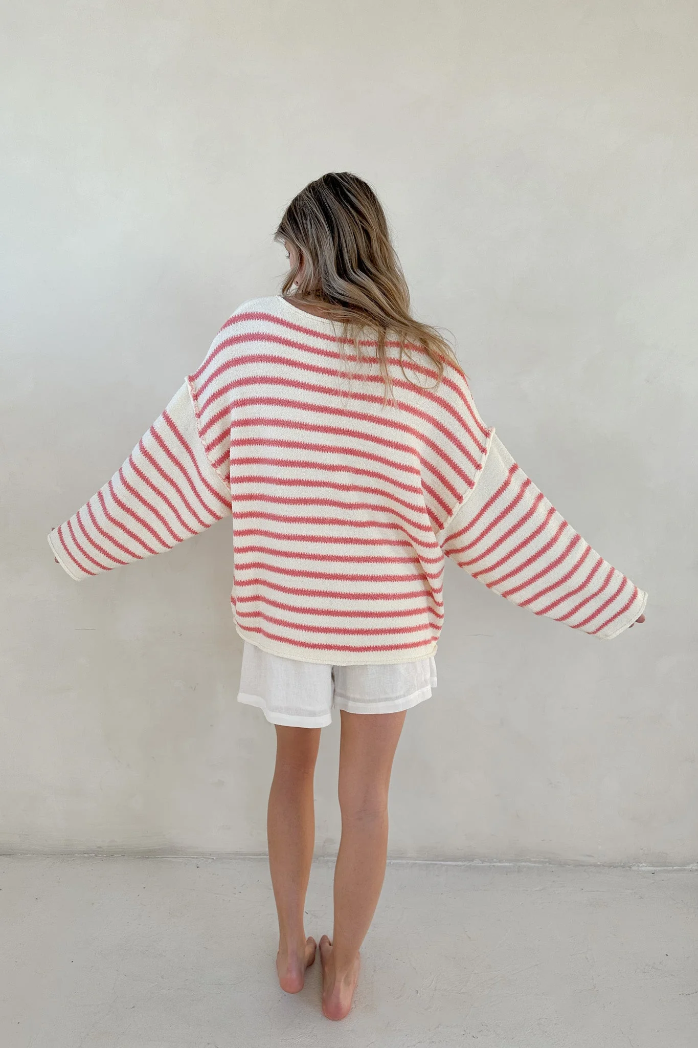 Endless Summer Oversized Sweater in Sunset Pink - Image 6