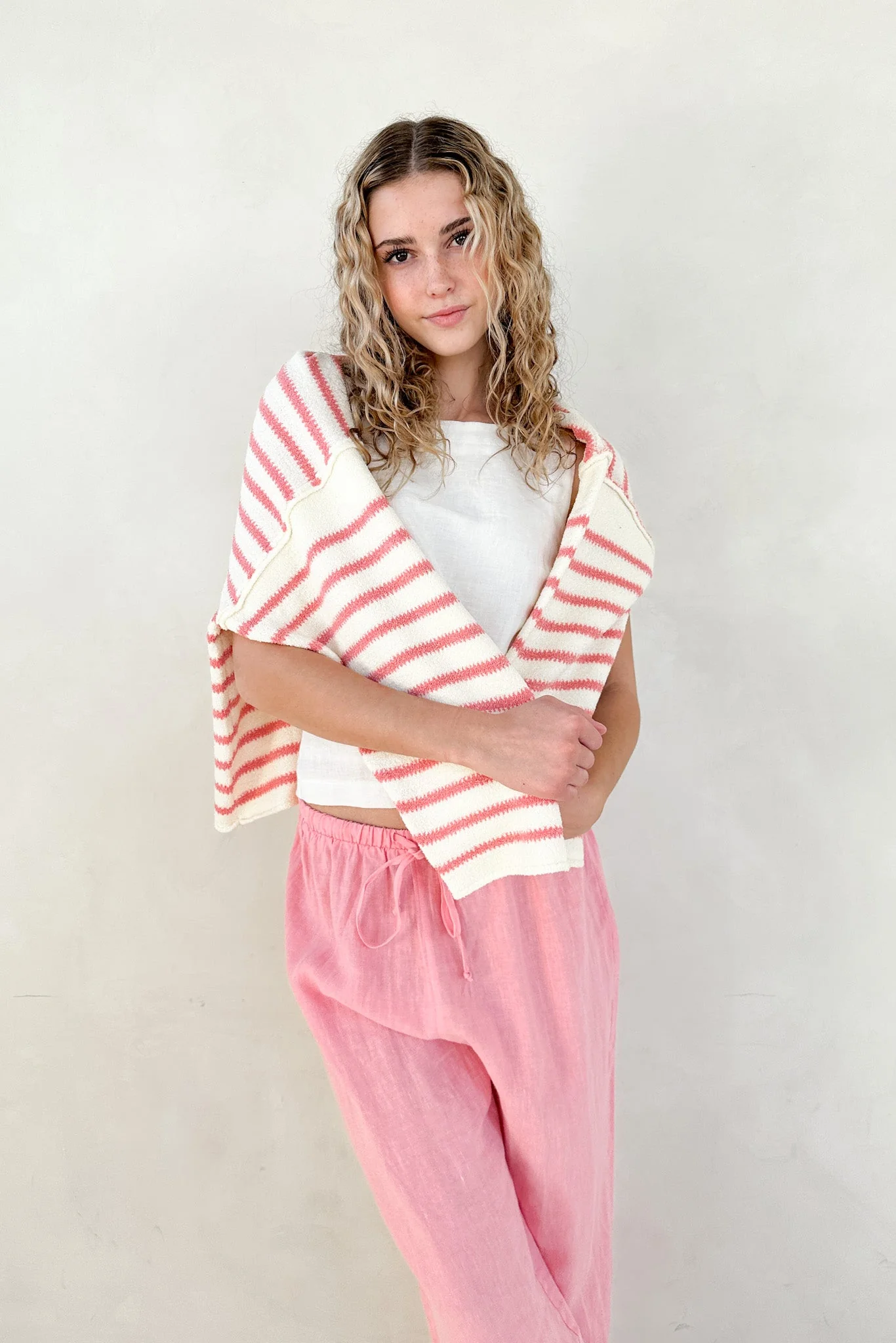 Endless Summer Oversized Sweater in Sunset Pink - Image 7