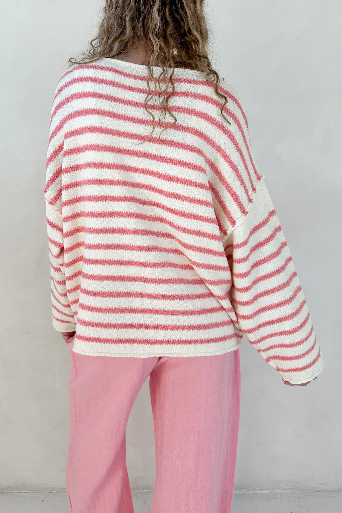 Endless Summer Oversized Sweater in Sunset Pink - Image 8