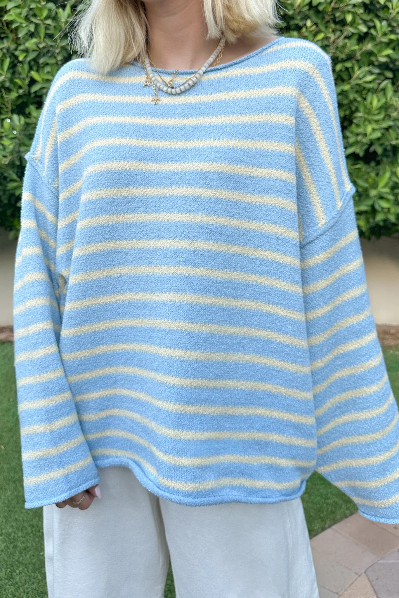 Endless Summer Oversized Sweater in Surf Blue - Image 6
