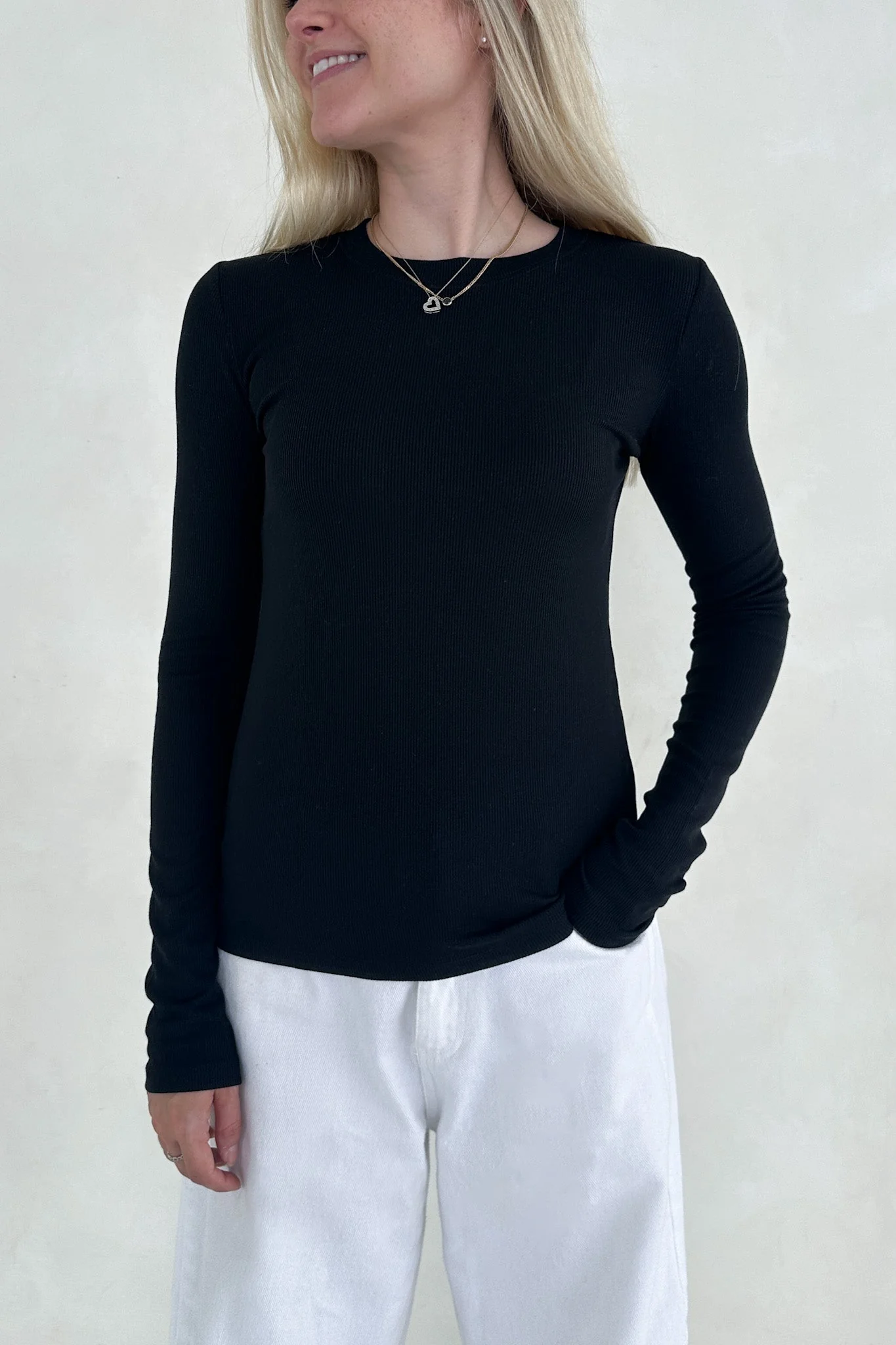 Everyday Layering Top in Black - Image 2