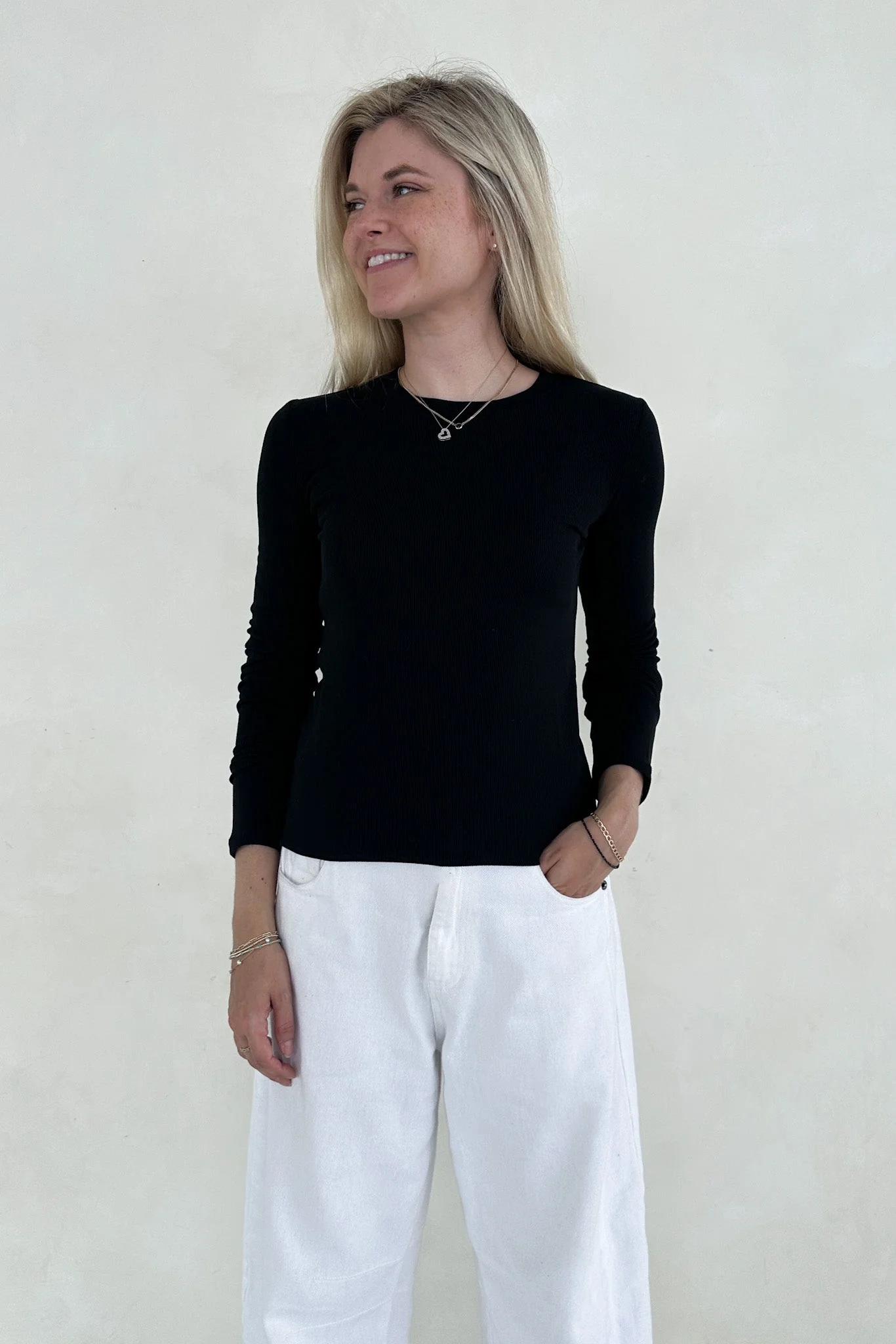 Everyday Layering Top in Black - Image 6
