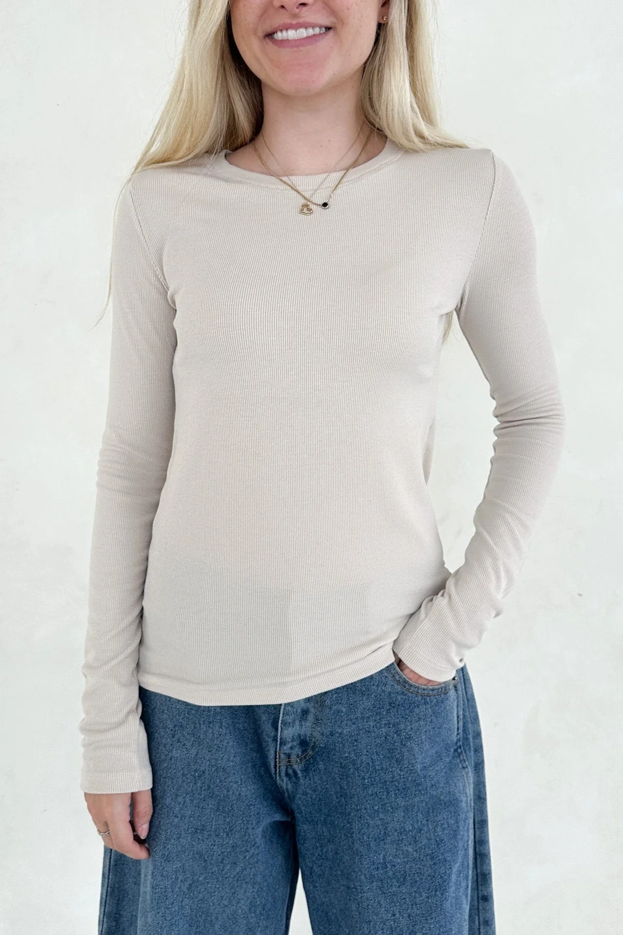 Everyday Layering Top in Oatmeal - Image 2