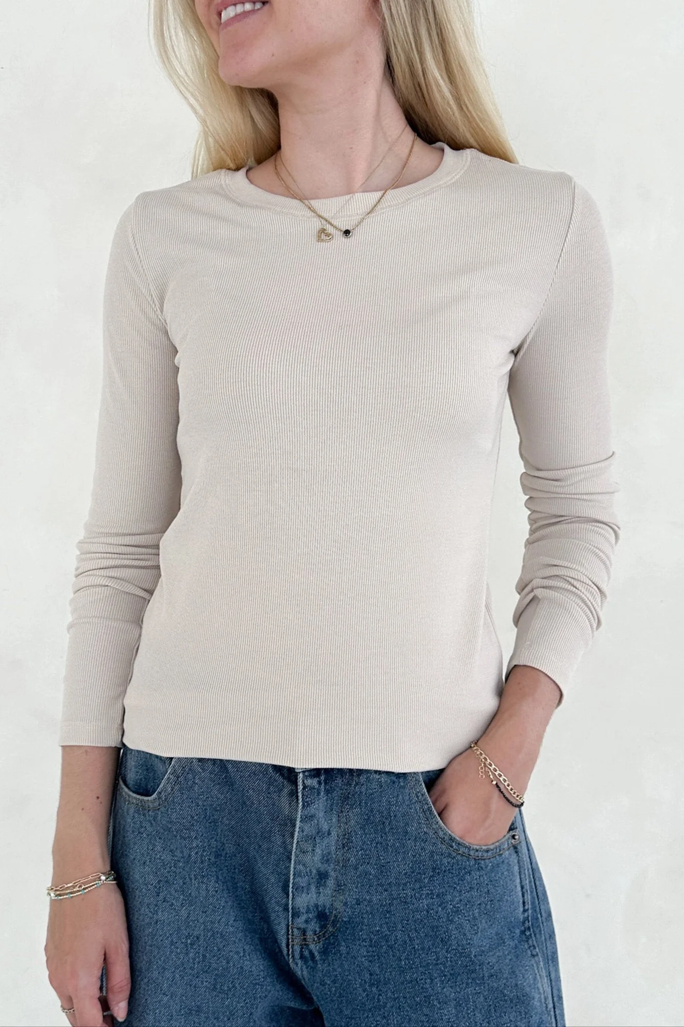 Everyday Layering Top in Oatmeal - Image 4