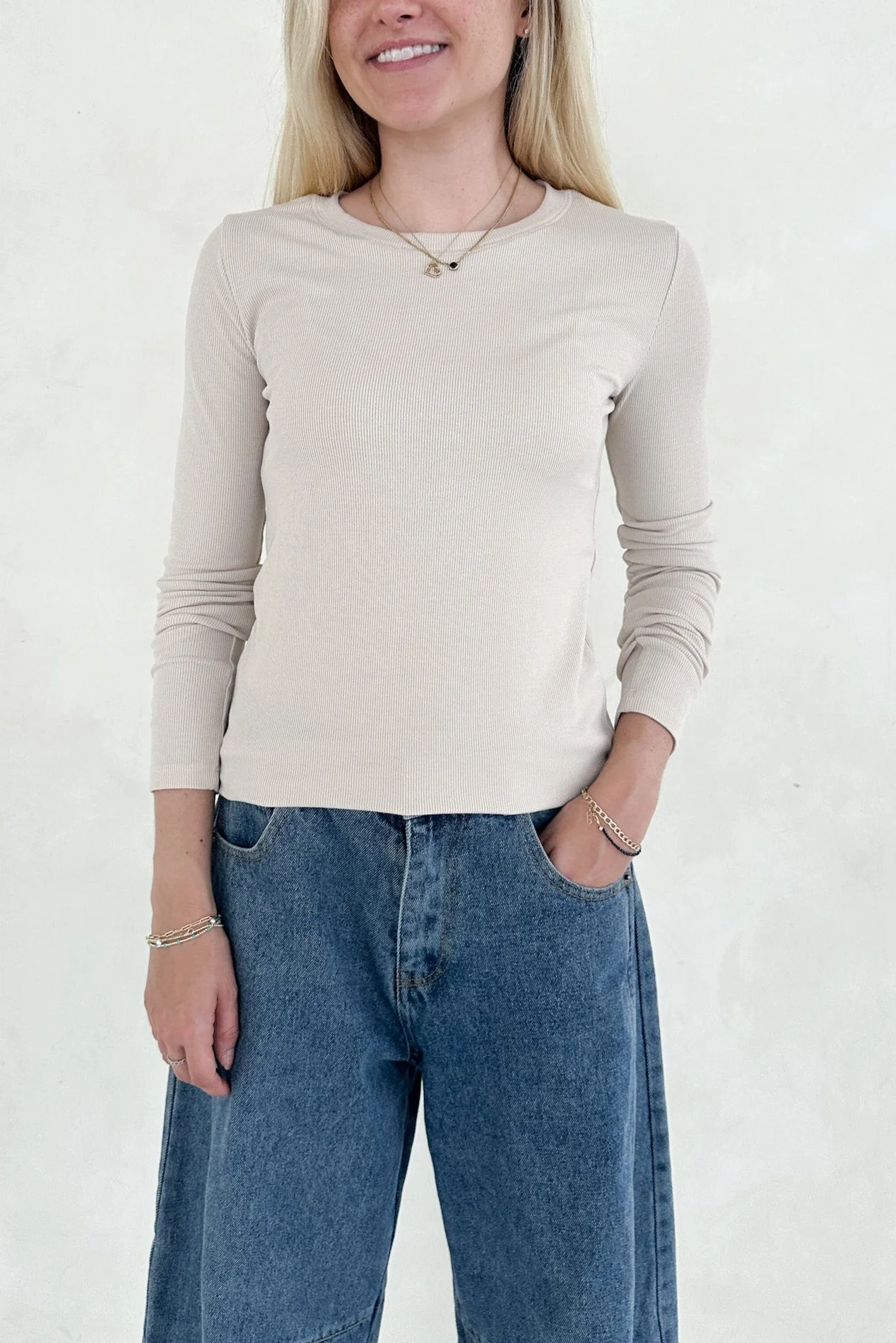 Everyday Layering Top in Oatmeal - Image 5