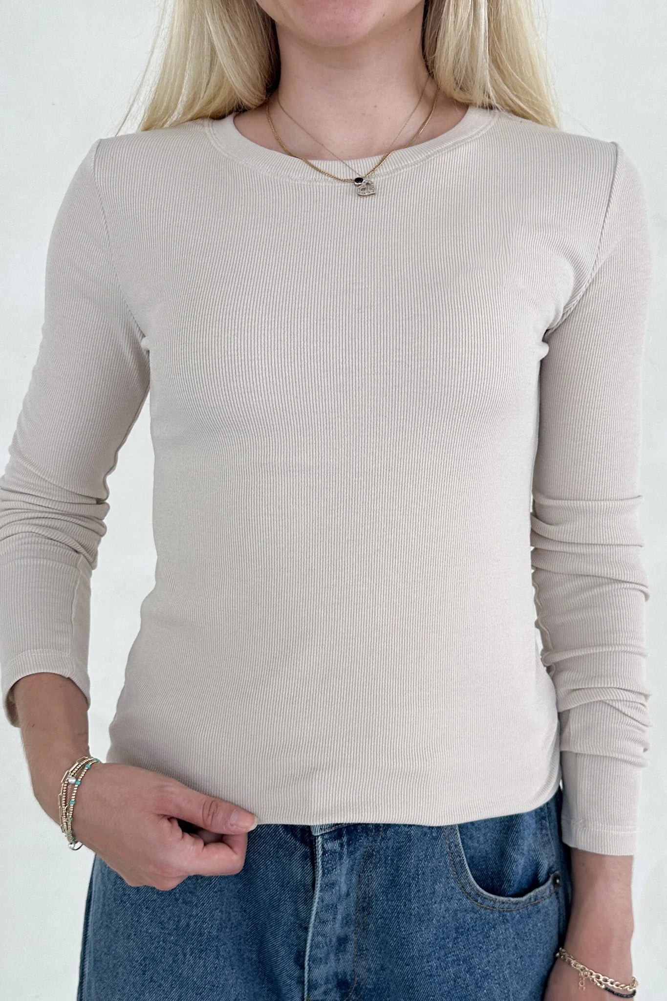 Everyday Layering Top in Oatmeal - Image 6