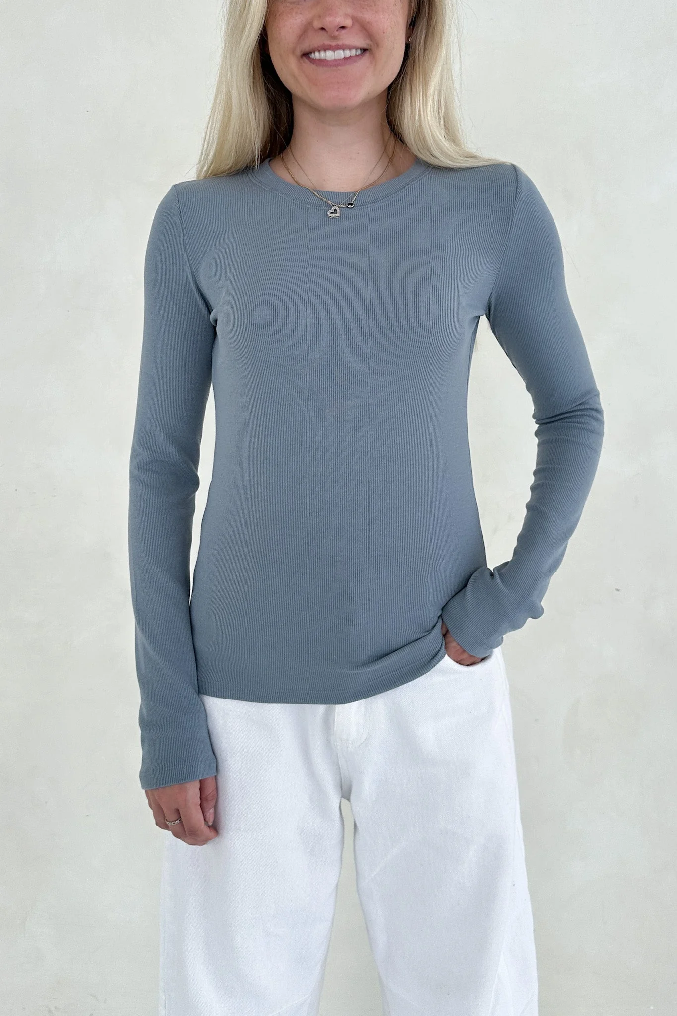 Everyday Layering Top in Pebble - Image 3
