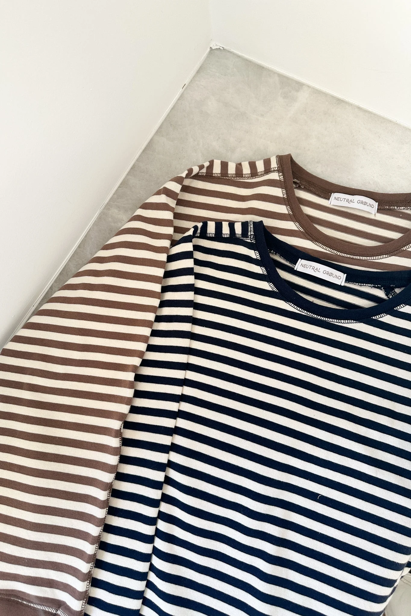 Frankie Cotton Striped Pullover Top in Navy - Image 8
