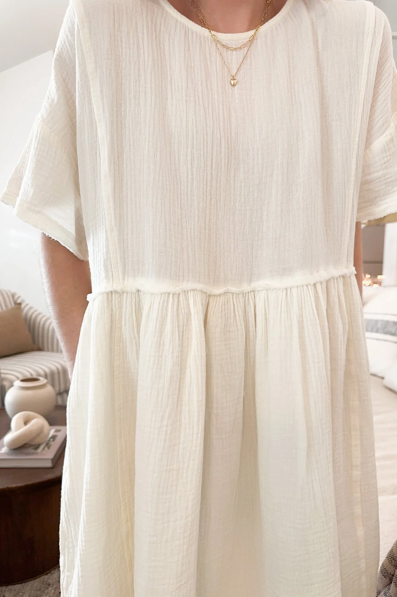 Free Falling Cotton Mini Dress - Image 7
