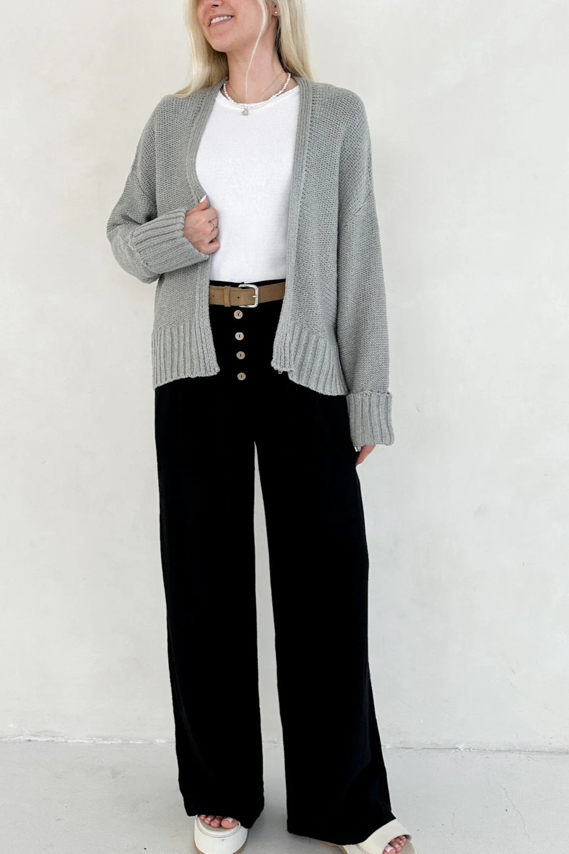 Golden Hour Soft Linen High Waisted Palazzo Pants - Image 6
