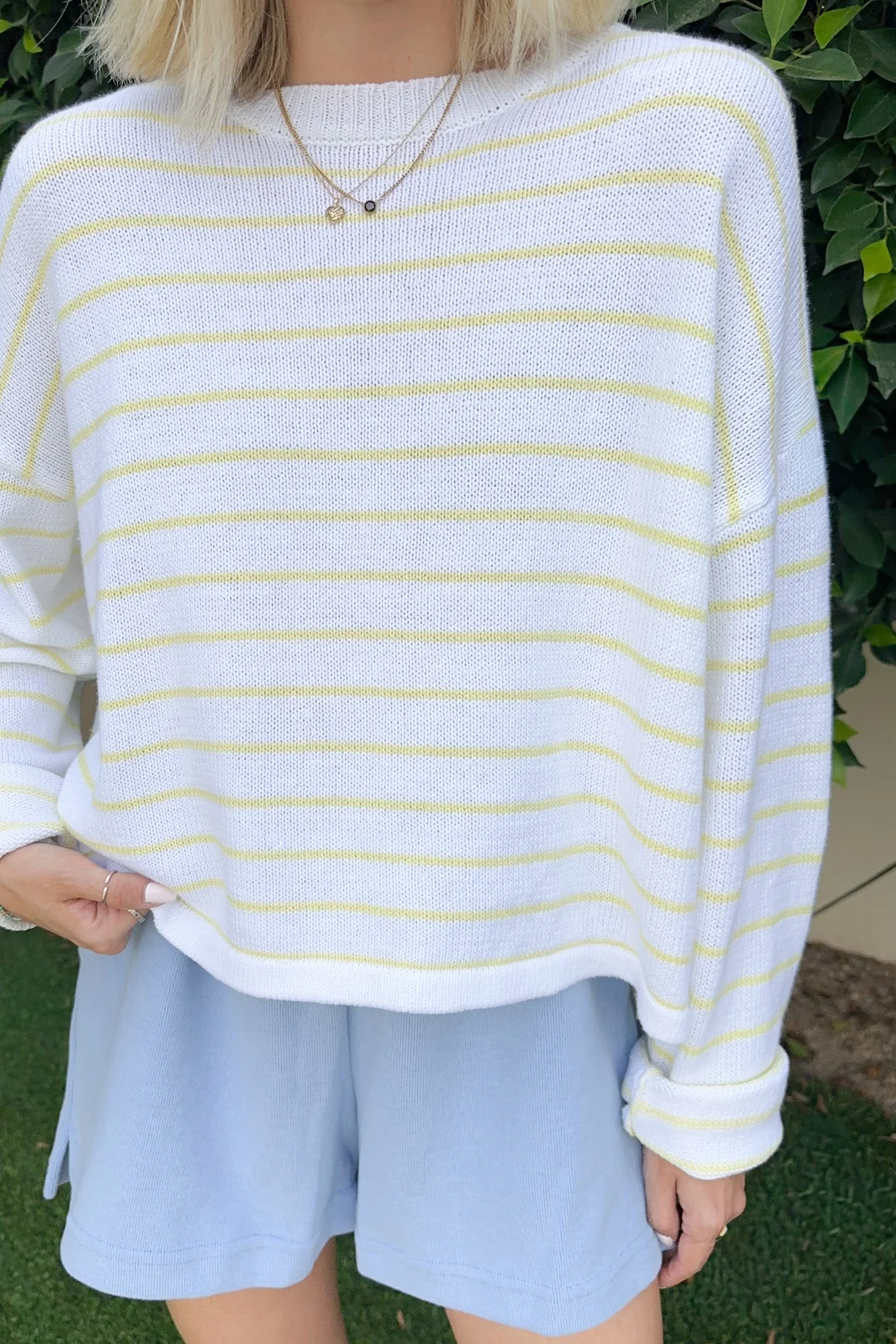 Goldie Lightweight Striped Knit Sweater - Image 2