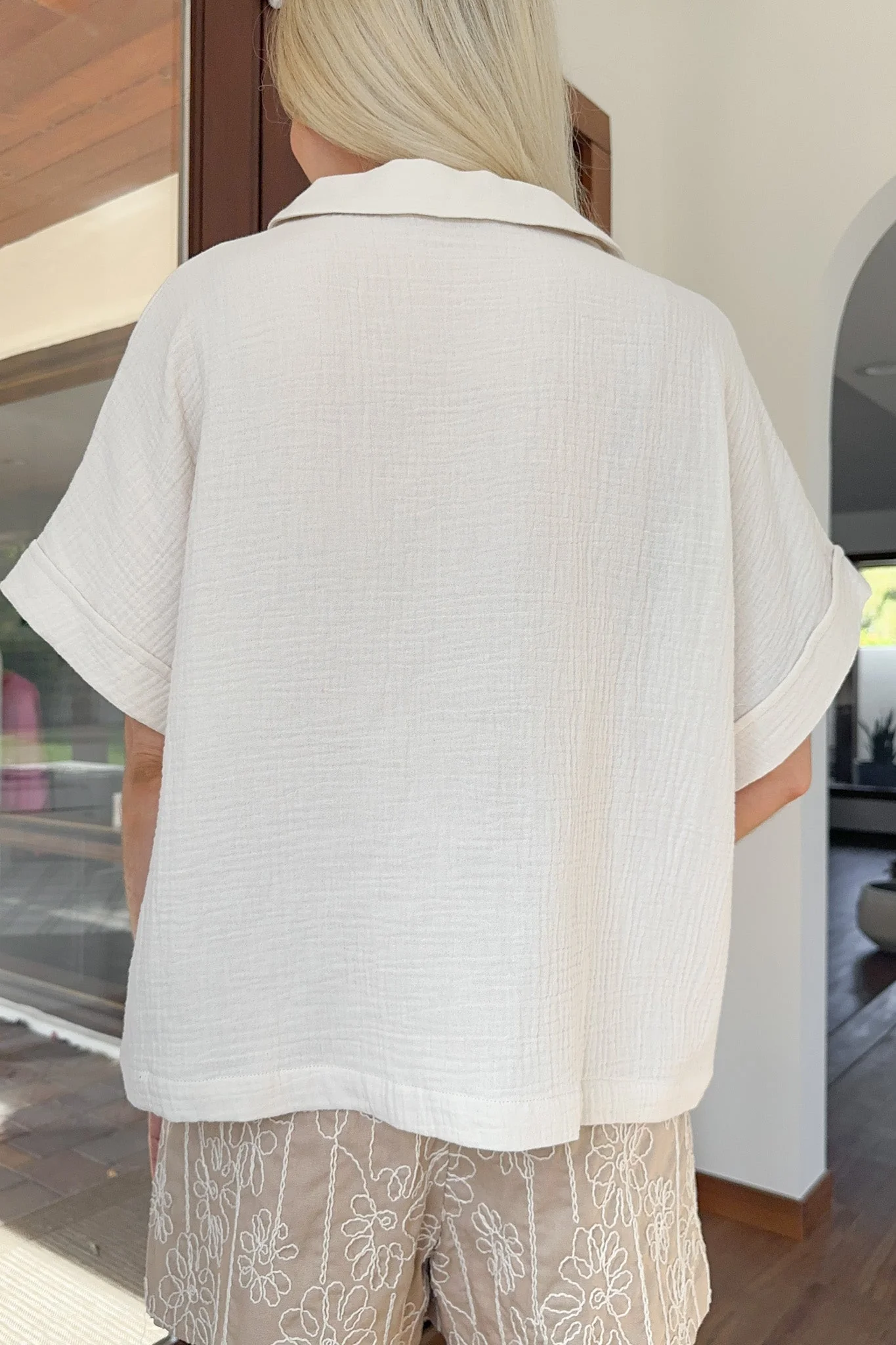 Happy Camper Cotton Gauze Shirt - Image 6