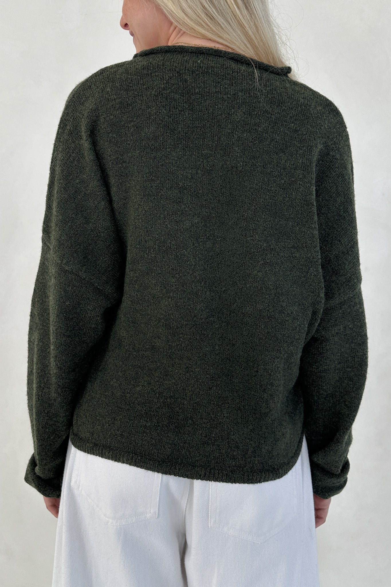 Haven Cardigan in Hunter Green - Image 7