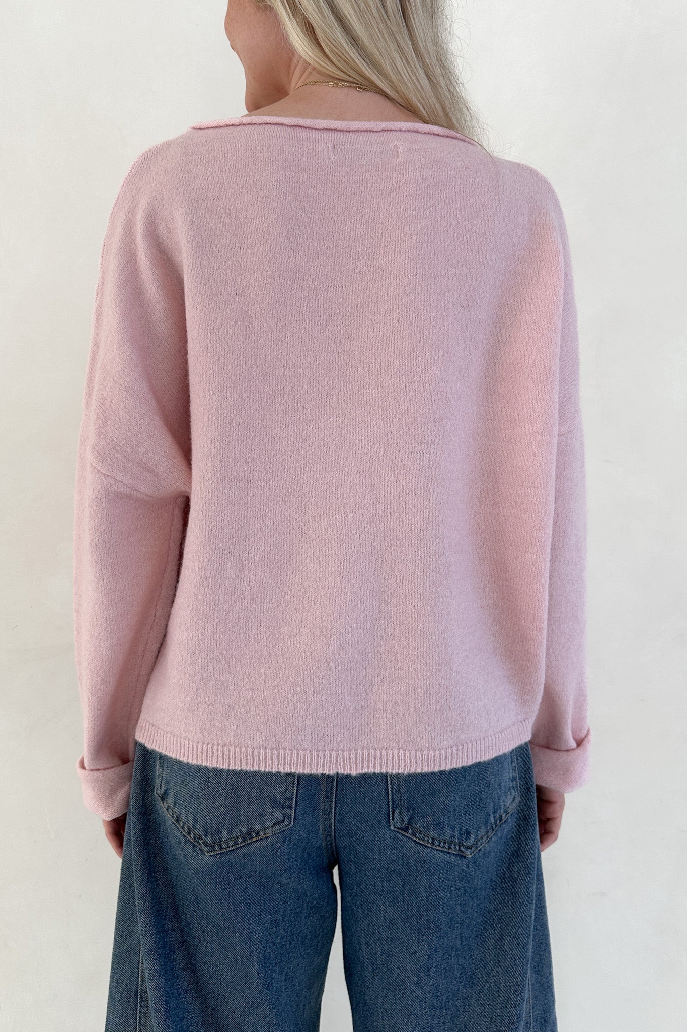 Haven Sweater in Baby Pink - Image 4