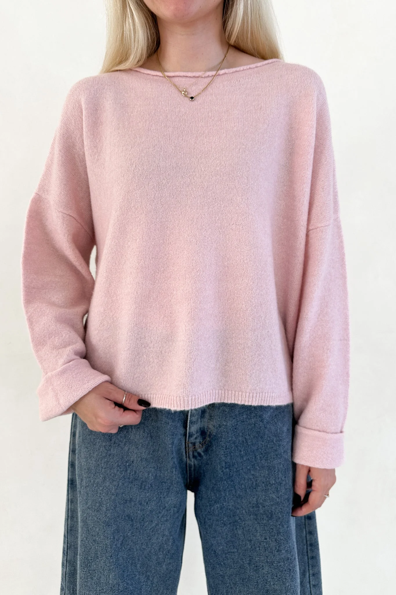 Haven Sweater in Baby Pink - Image 5