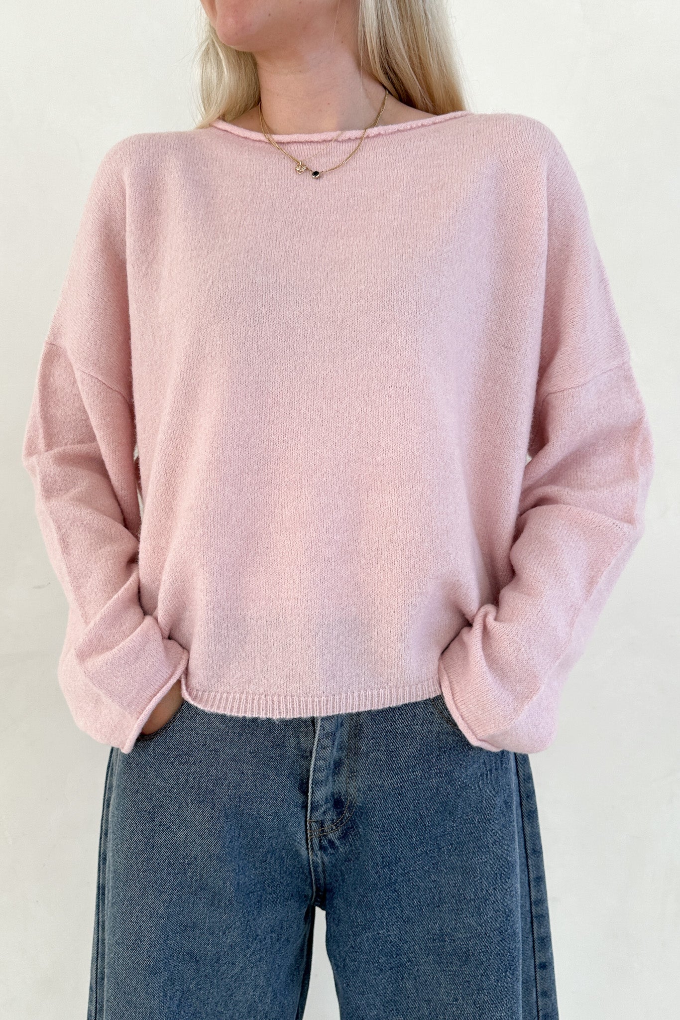 Haven Sweater in Baby Pink - Image 6