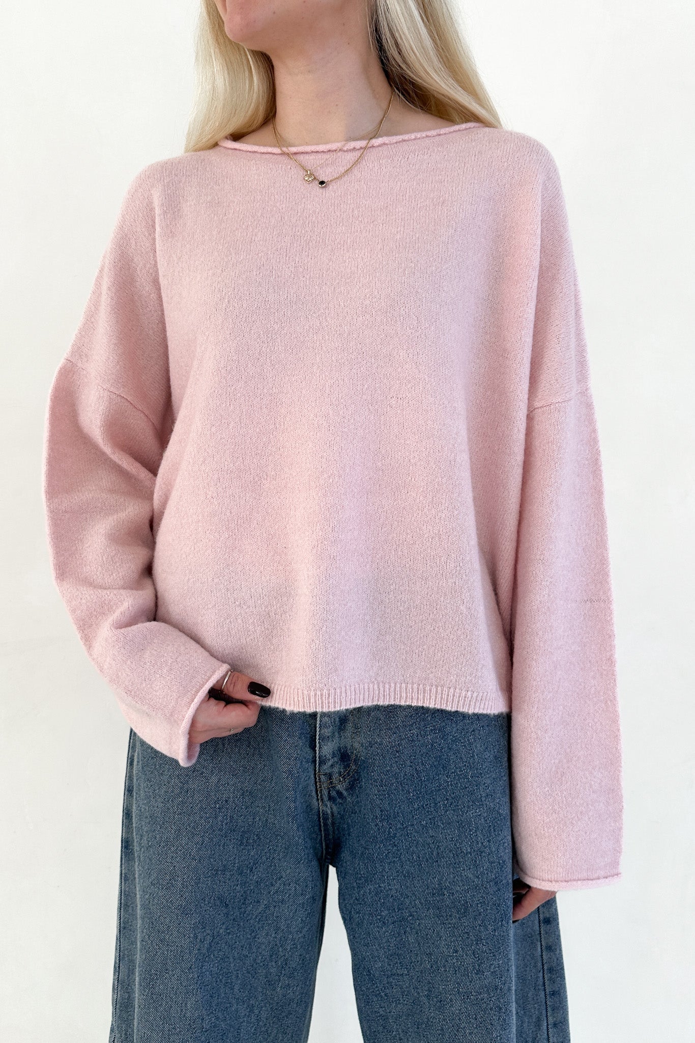 Haven Sweater in Baby Pink - Image 7