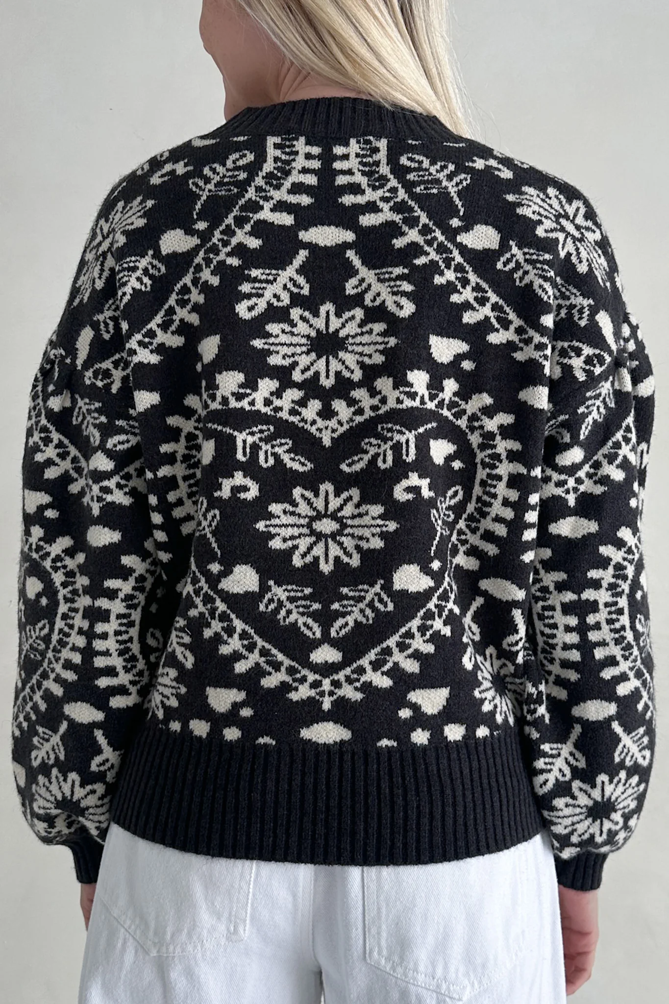 Heirloom Floral Faire Isle Knit Sweater - Image 5