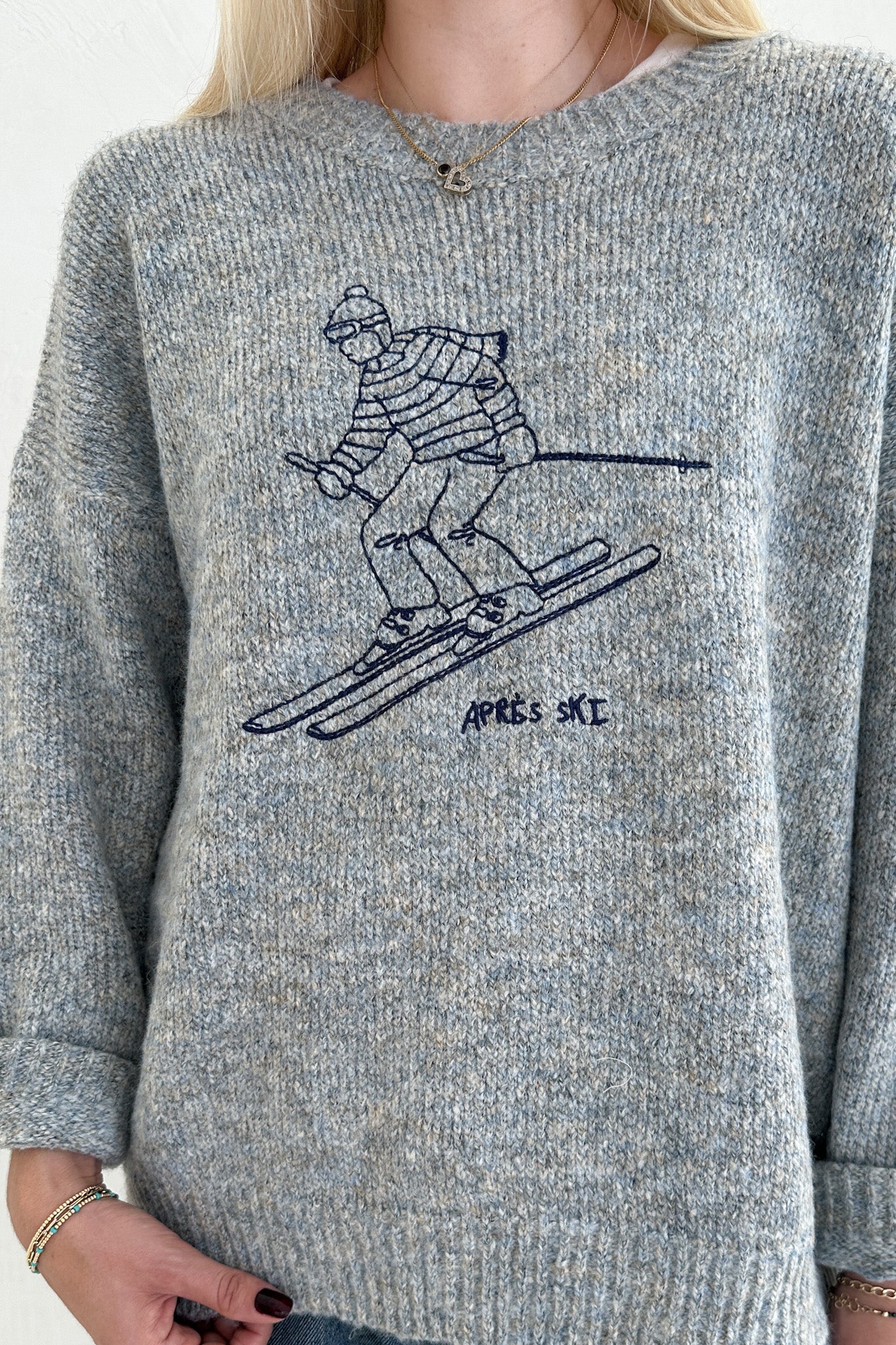 Hit the Slopes Embroidered Aprés Ski Knit Sweater - Image 5
