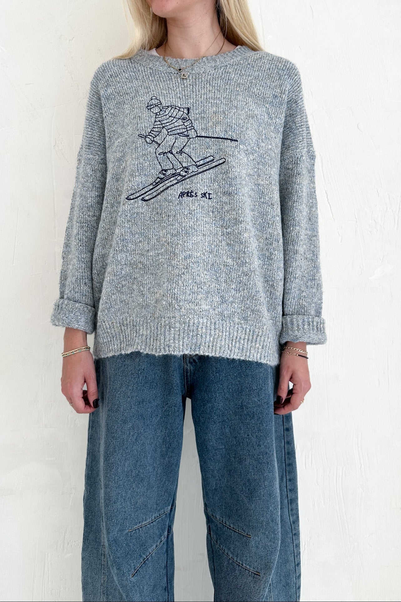 Hit the Slopes Embroidered Aprés Ski Knit Sweater - Image 6