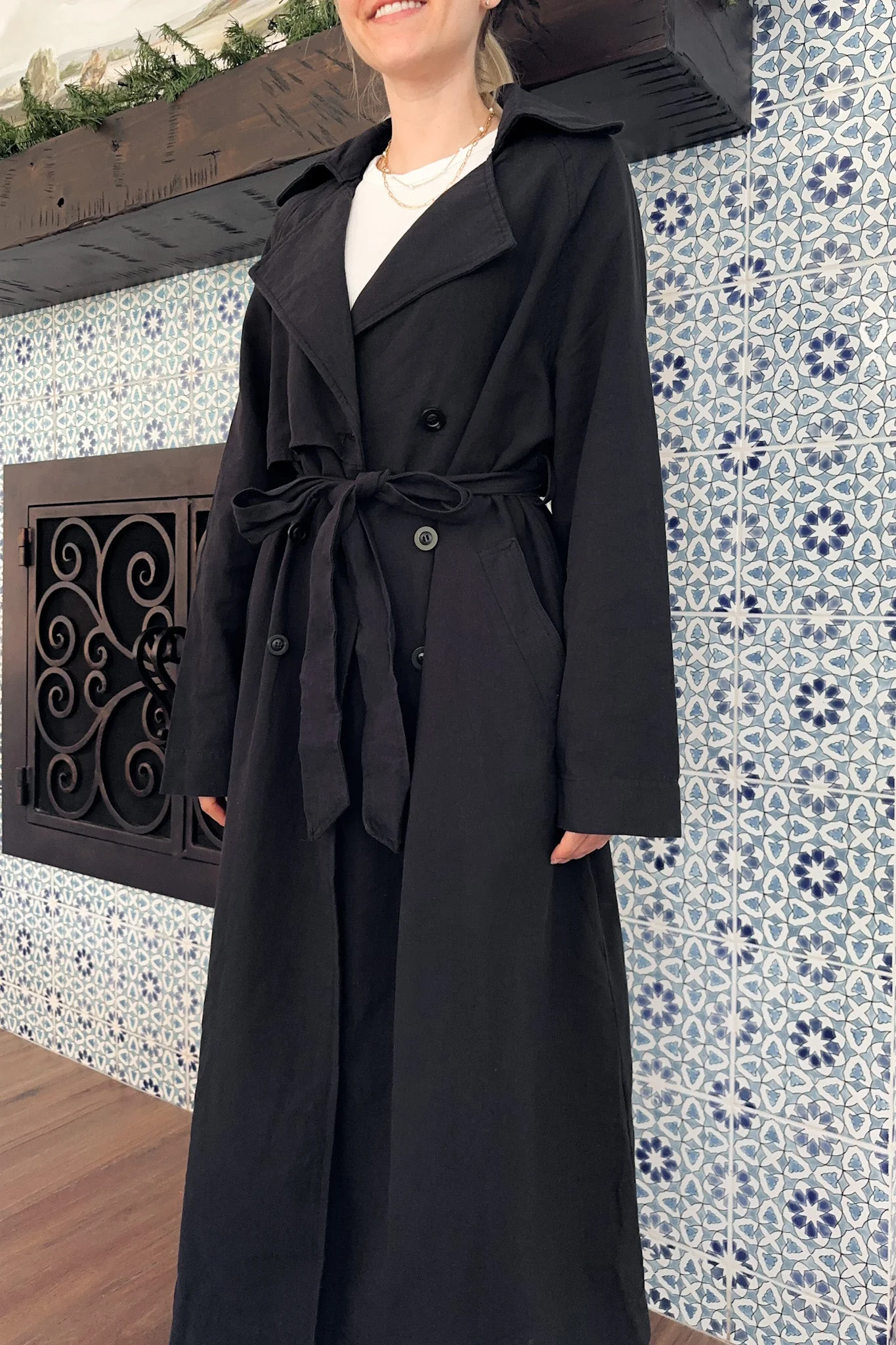 Holland Double Breasted Classic Trench Coat - Image 2