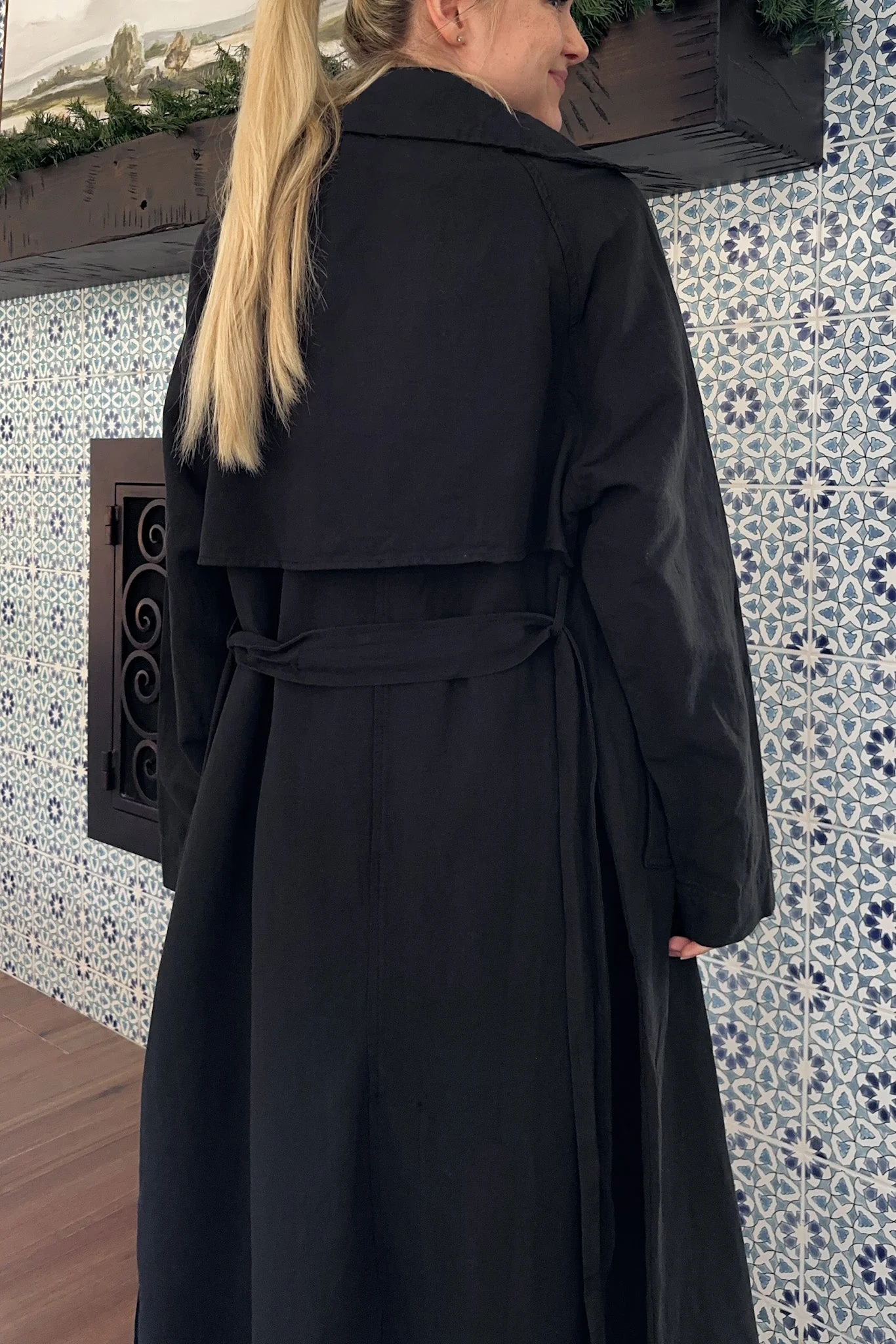 Holland Double Breasted Classic Trench Coat - Image 3