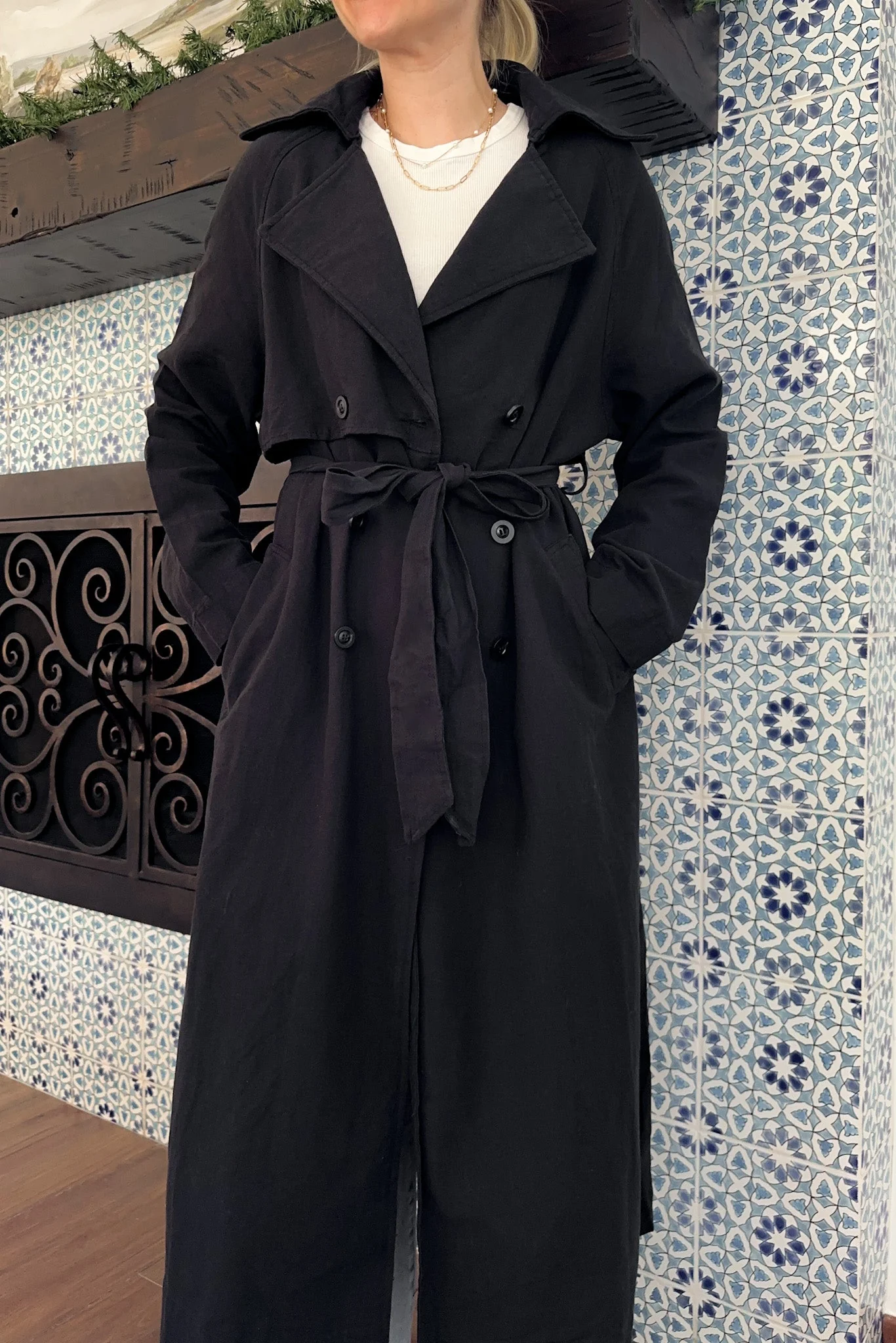 Holland Double Breasted Classic Trench Coat - Image 6
