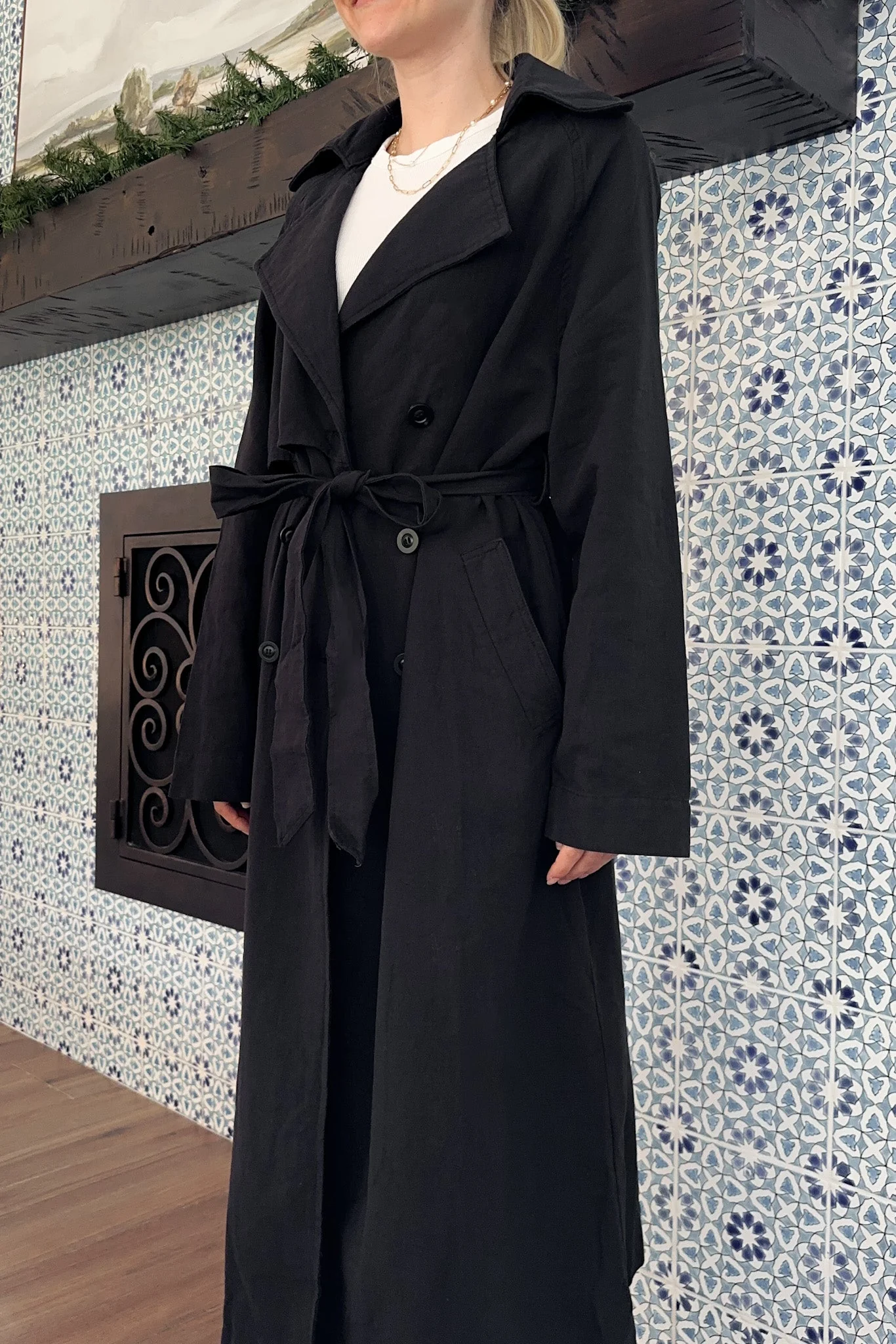 Holland Double Breasted Classic Trench Coat - Image 7