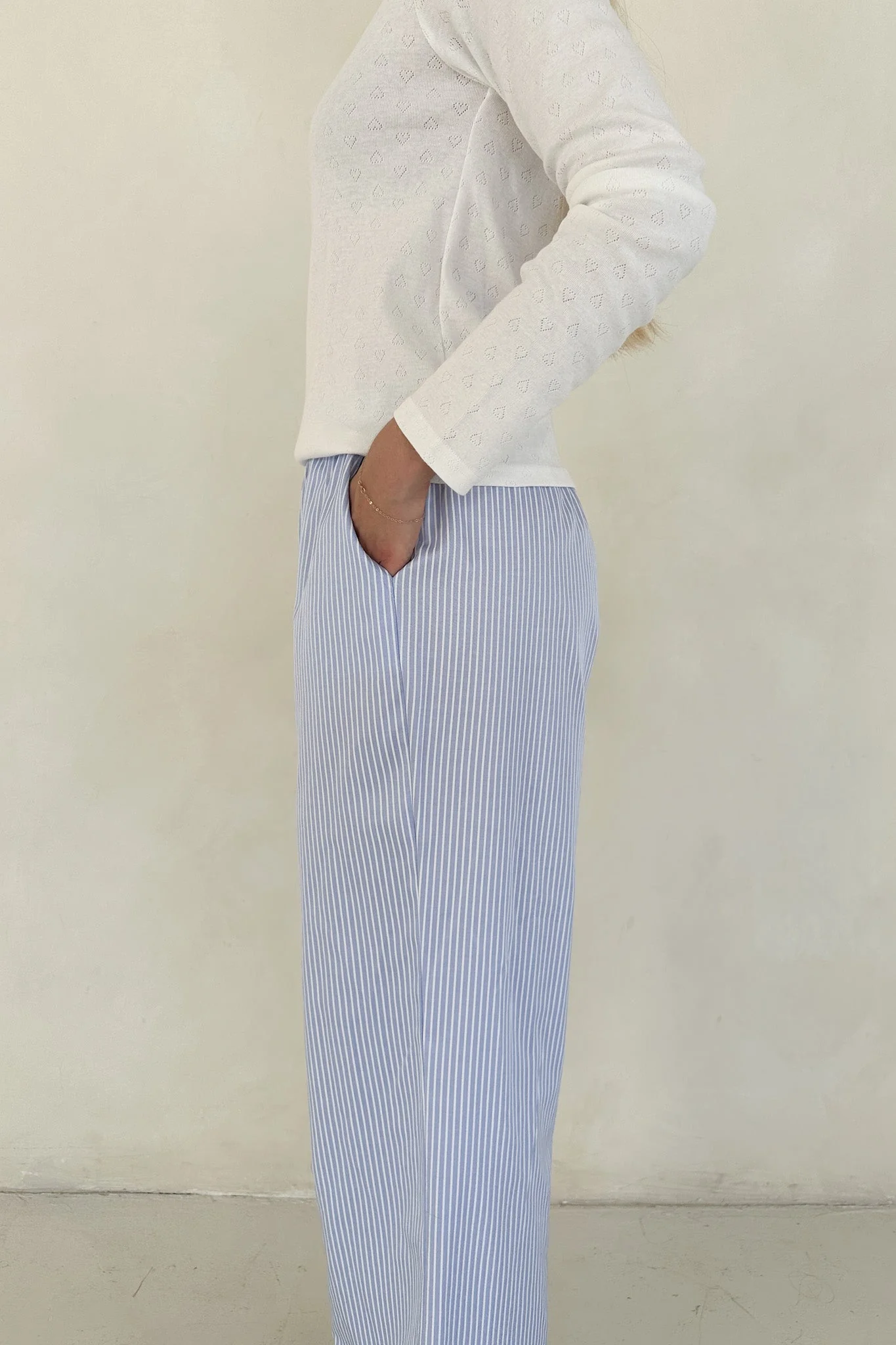 Homebody Periwinkle Striped Lounge Pants - Image 3