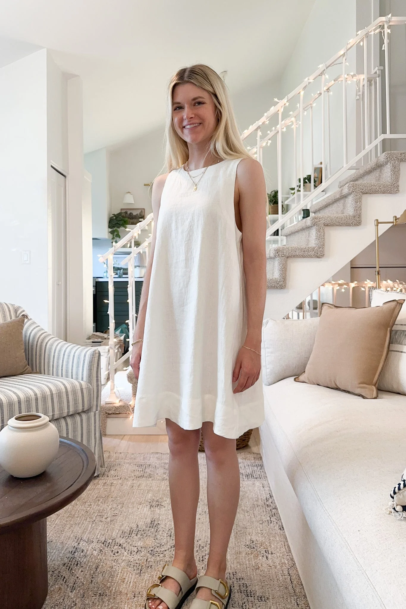 Isla 100% Linen Mini Dress - Image 5